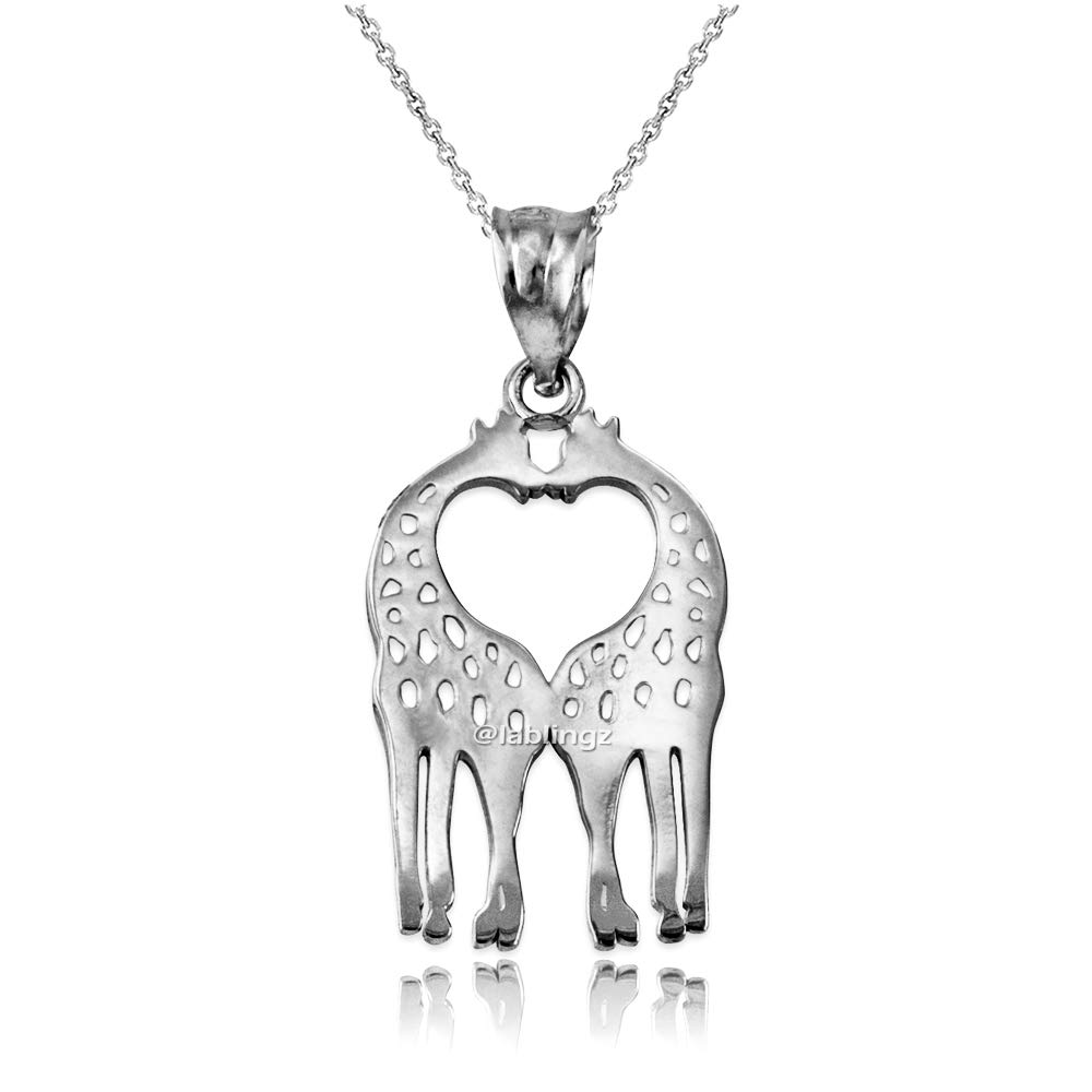Sterling Silver Giraffe Necklace - Perfect for Valentine's Gift