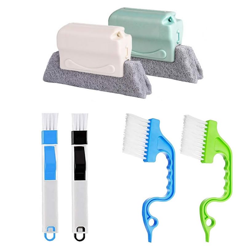 6pcs Magic Window Track Cleaner Set - for Door & Window Groove Cleaning - Home & Office Use