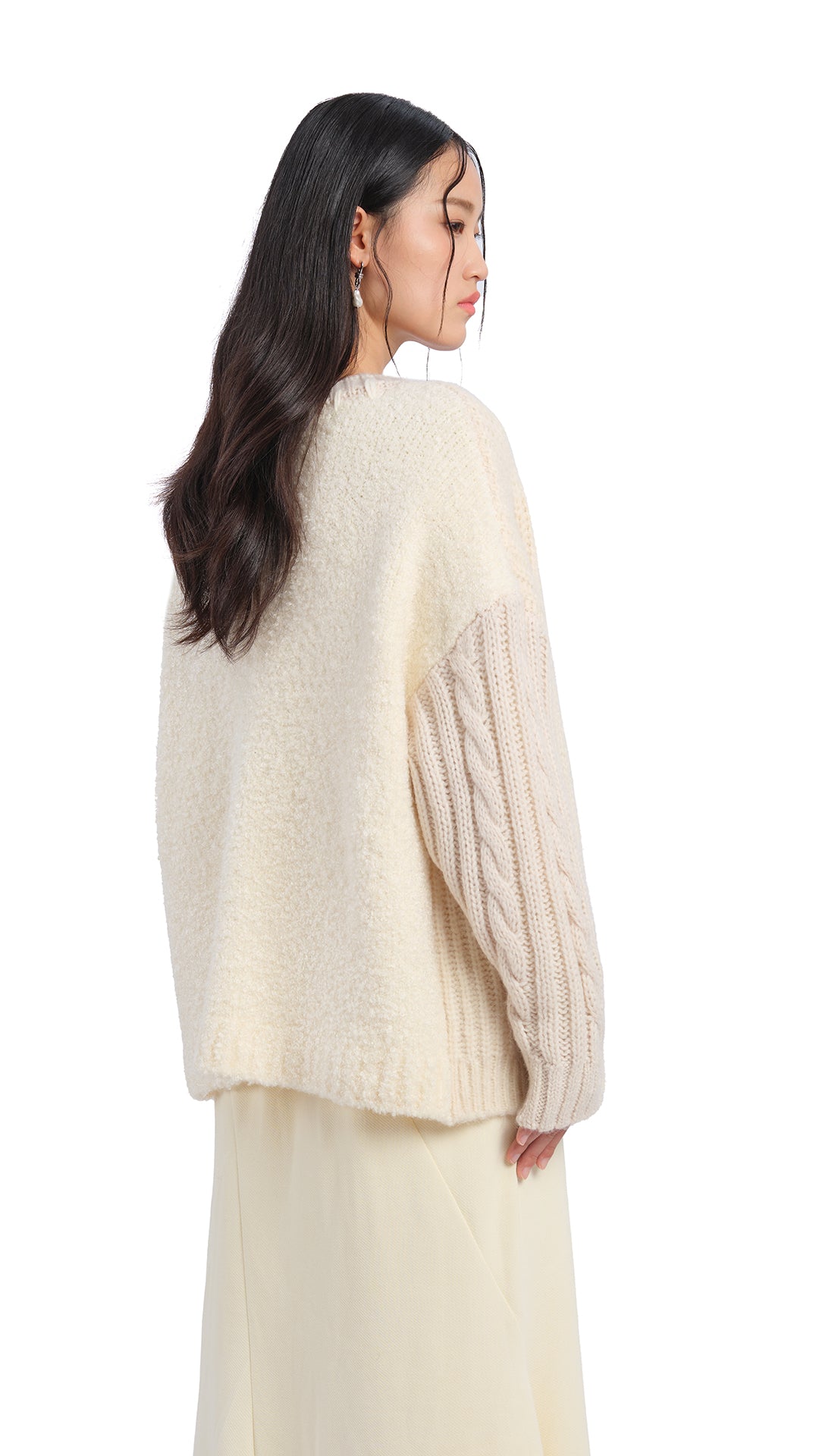 Bohemian Patchwork Cardigan for Women - Cozy Knit Sweater with Unique Color Block Design - Perfect for Fall Layering, Casual Outfits & Coffee Dates