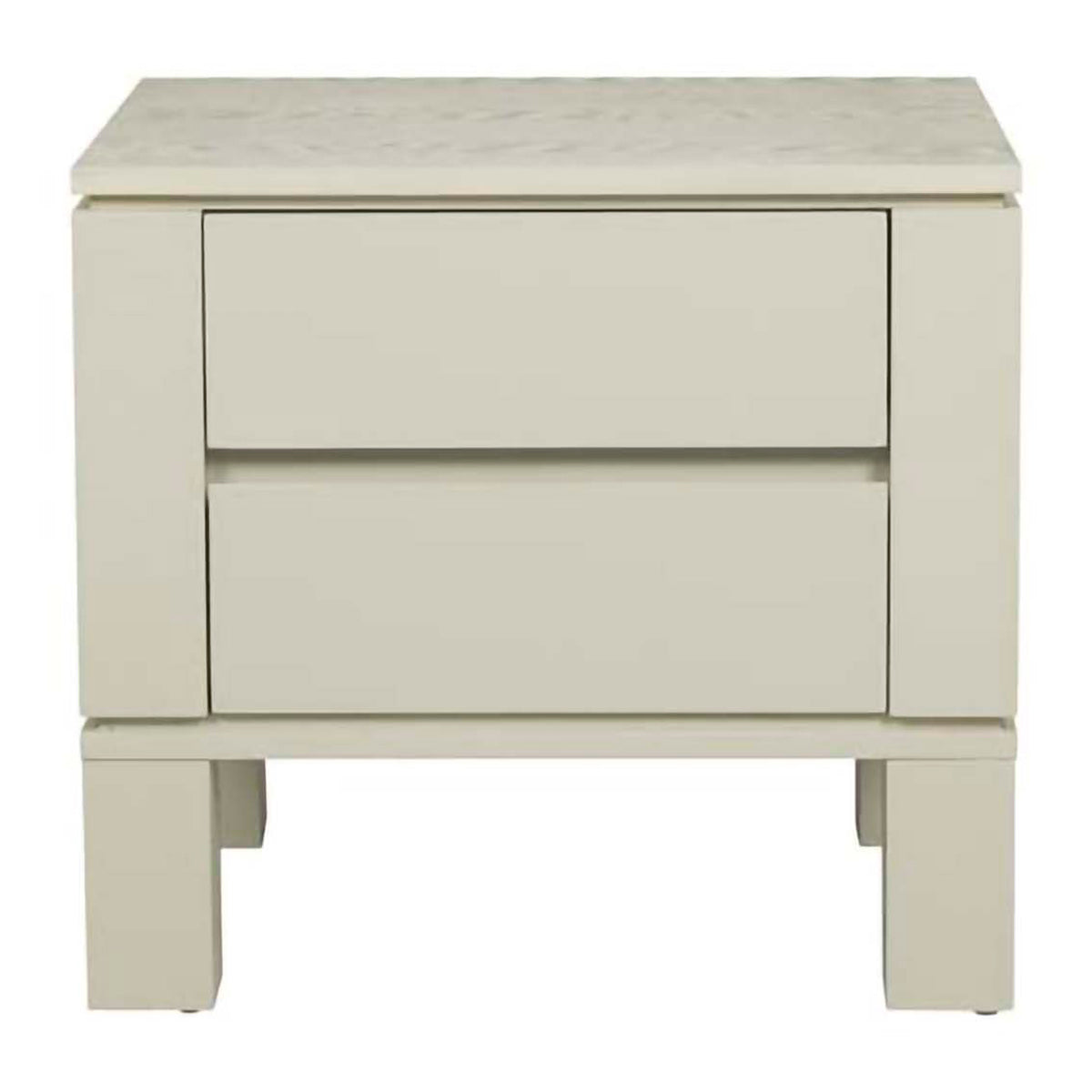 Modern Artie Geo Bedside Table - Minimalist Nightstand with Storage Shelf for Bedroom, Living Room, or Office - Compact & Stylish End Table for Small Spaces