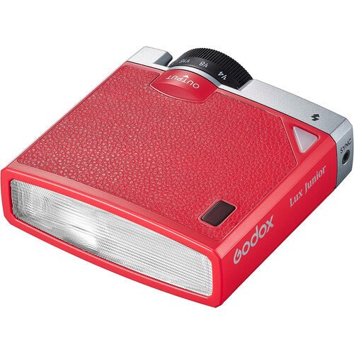Godox Lux Junior Retro Camera Flash - Vintage Style Flash for DSLR & Mirrorless Cameras (Red) - Perfect for Wedding, Portrait & Street Photography