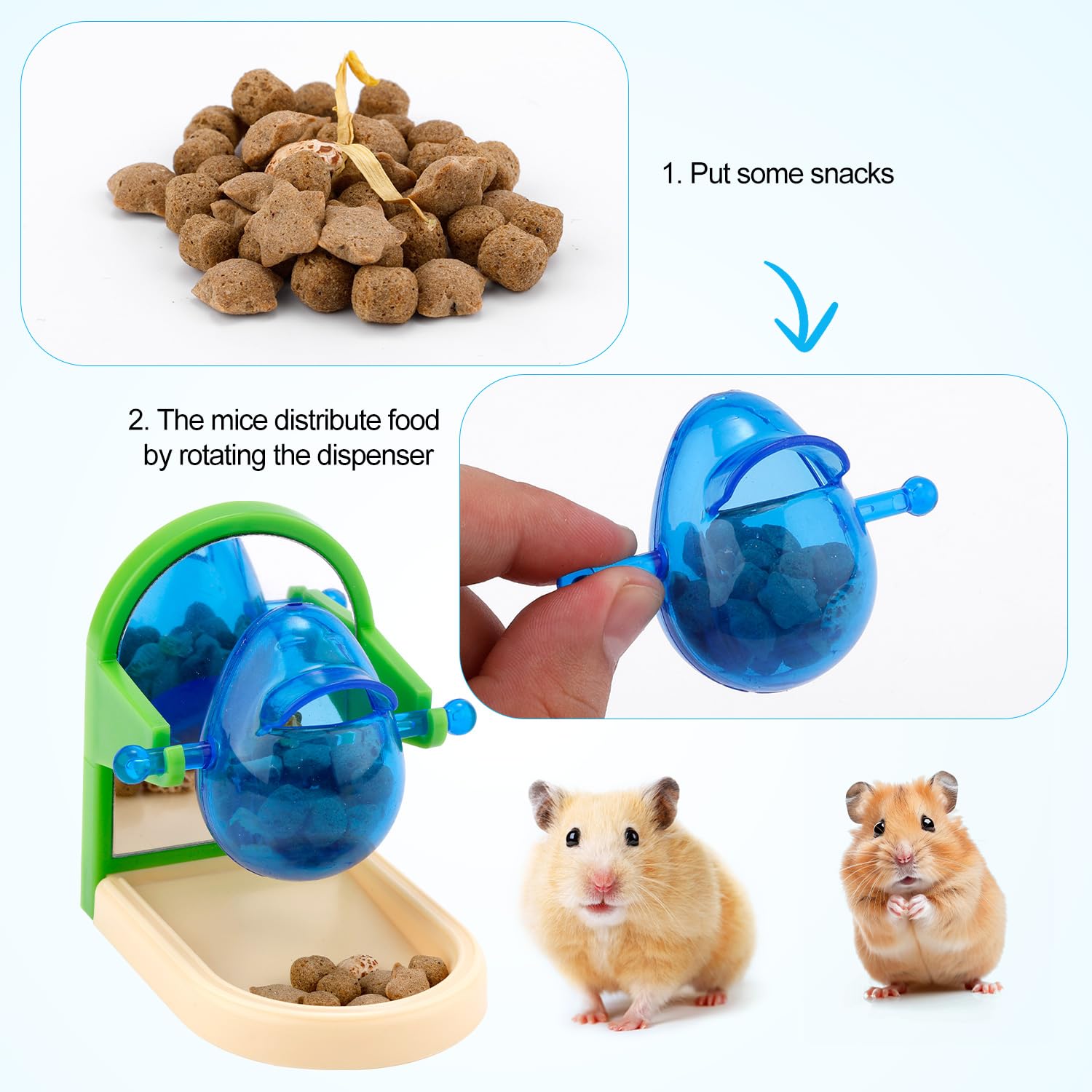 Interactive Rat Enrichment Toys - Foraging Puzzle Toys for Pet Rats, Intelligence Growth Cage Accessories, Treat Dispensing Slow Feeder for Small Animals (Bird, Parakeet, Cockatiel, Conure, Rodent) - Perfect for Mental Stimulation & Natural Foraging Behavior