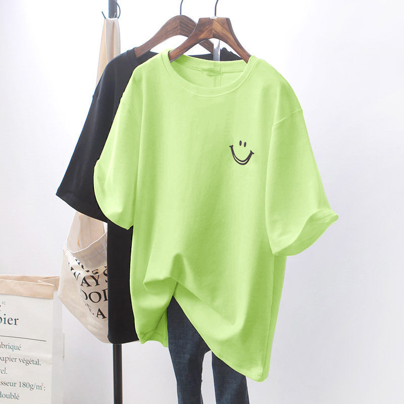 Chic White Loose Short Sleeve T-Shirt for Women - Trendy Casual Top for Summer, Streetwear & Everyday Outfits