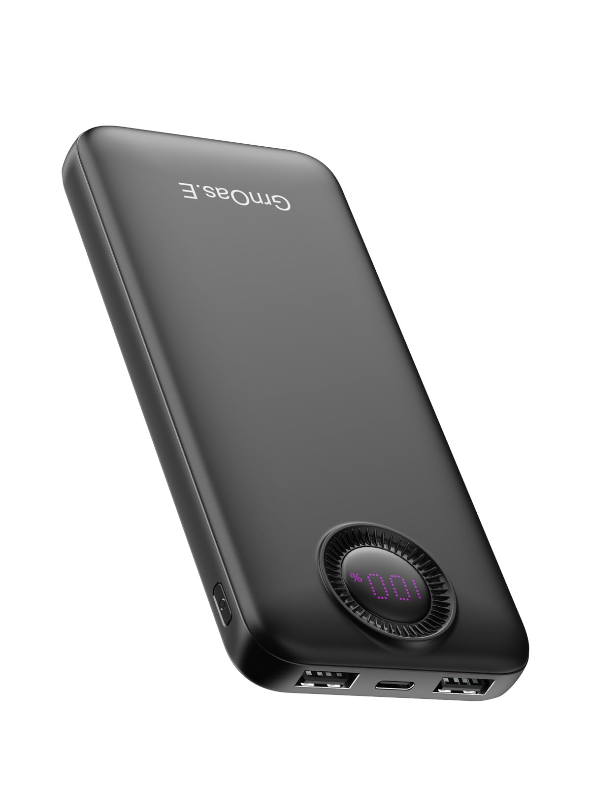10000mAh Portable Charger Power Bank - Fast USB-C Input & Output, 2.4A Quick Charge External Battery Pack for iPhone 16, Samsung & Android Phones (Brilliant Black) - Perfect for Travel, Camping & Emergency Power Backup