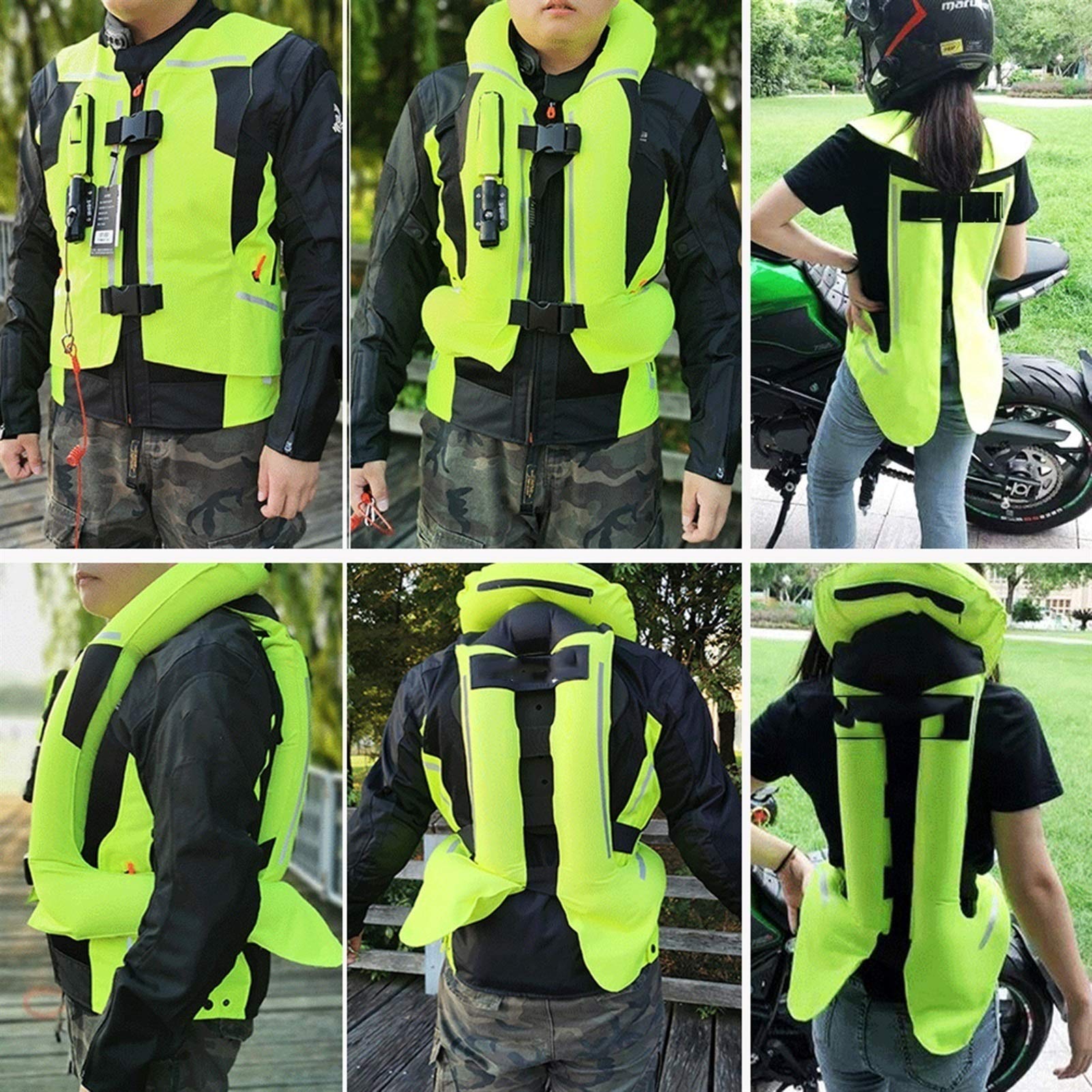 Motorcycle Airbag Vest - 0.2s Auto-Deploy Protection for Spine, Waist, Back & Chest | CE Certified Safety Gear with Reflective Strips | Perfect Gift for Riders - Ideal for Street Bikes, Cruisers & Adventure Touring