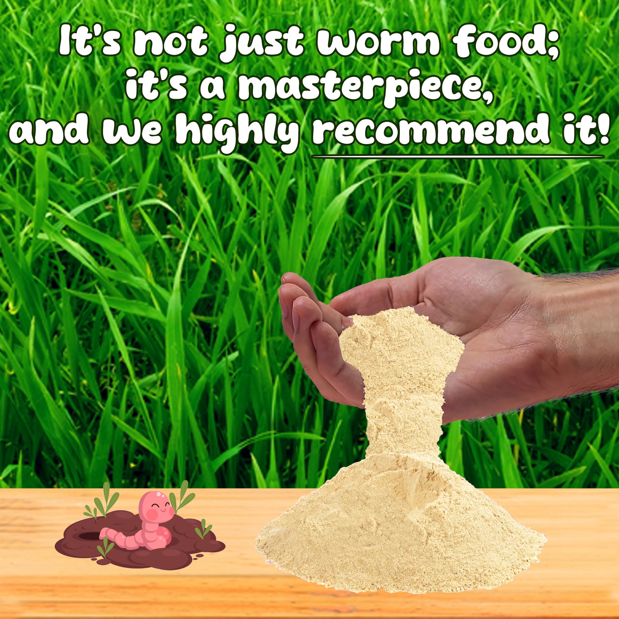 Premium Worm Food for Composting - Organic Mineral-Rich Nutrient Blend for Nightcrawlers & Red Wigglers - Boosts Vermicomposting Efficiency & Worm Health - 3lb Bag - Ideal for Home Gardens, Organic Farming & Sustainable Waste Management
