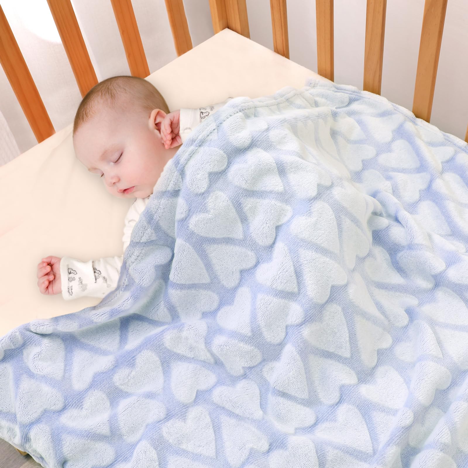 Bertte Ultra Soft Plush Baby Blanket for Boys & Girls | 33