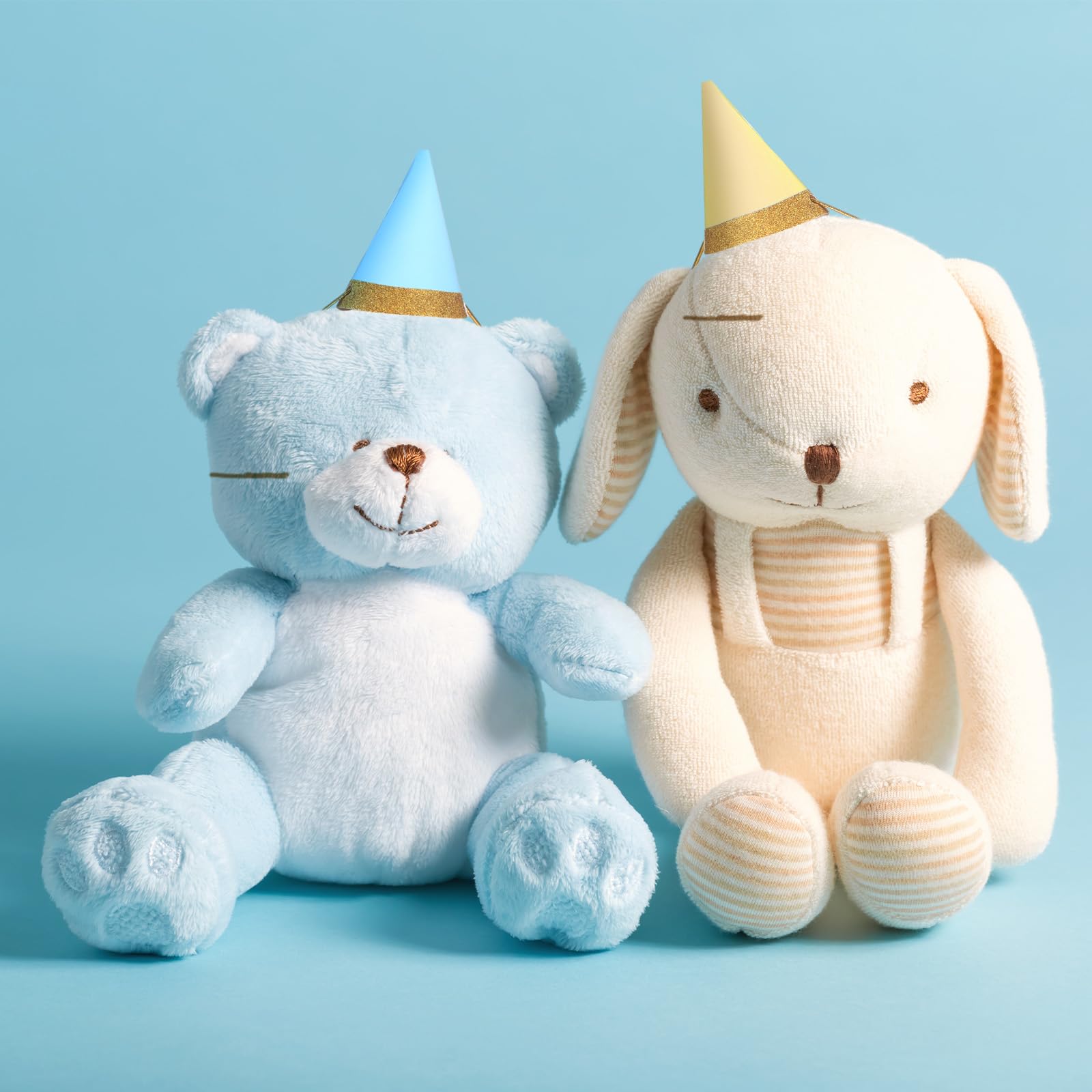 Panitay 40 Pcs Colorful Mini Party Hats for Stuffed Animals - Tiny Paper Cone Birthday Hats for Plush Toys, Dolls & Small Pets - Perfect for Birthday Parties, Baby Showers & Photo Props