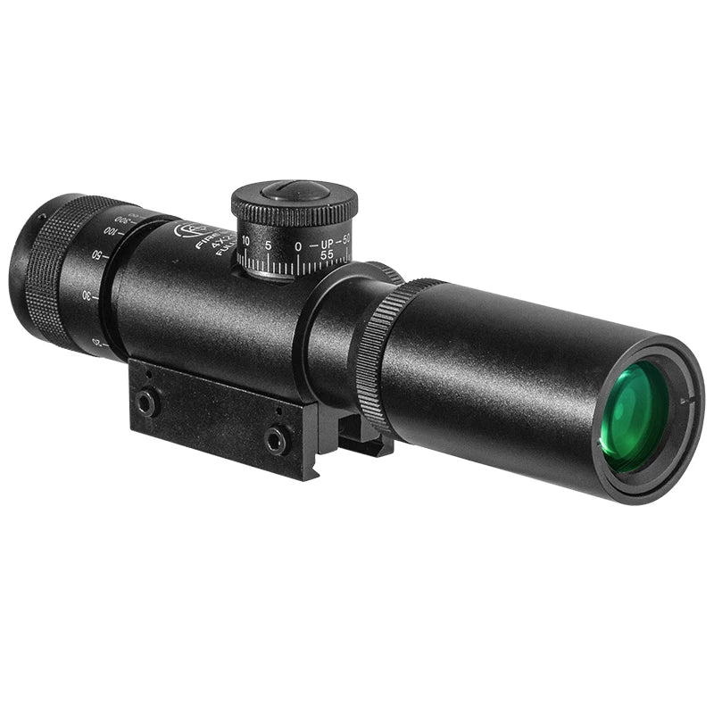 Fire Wolf SS2 4x21 Tactical Rifle Scope - 11mm Rail Mount for Hunting & Air Rifles - Precision Optics for Outdoor Shooting & Target Practice