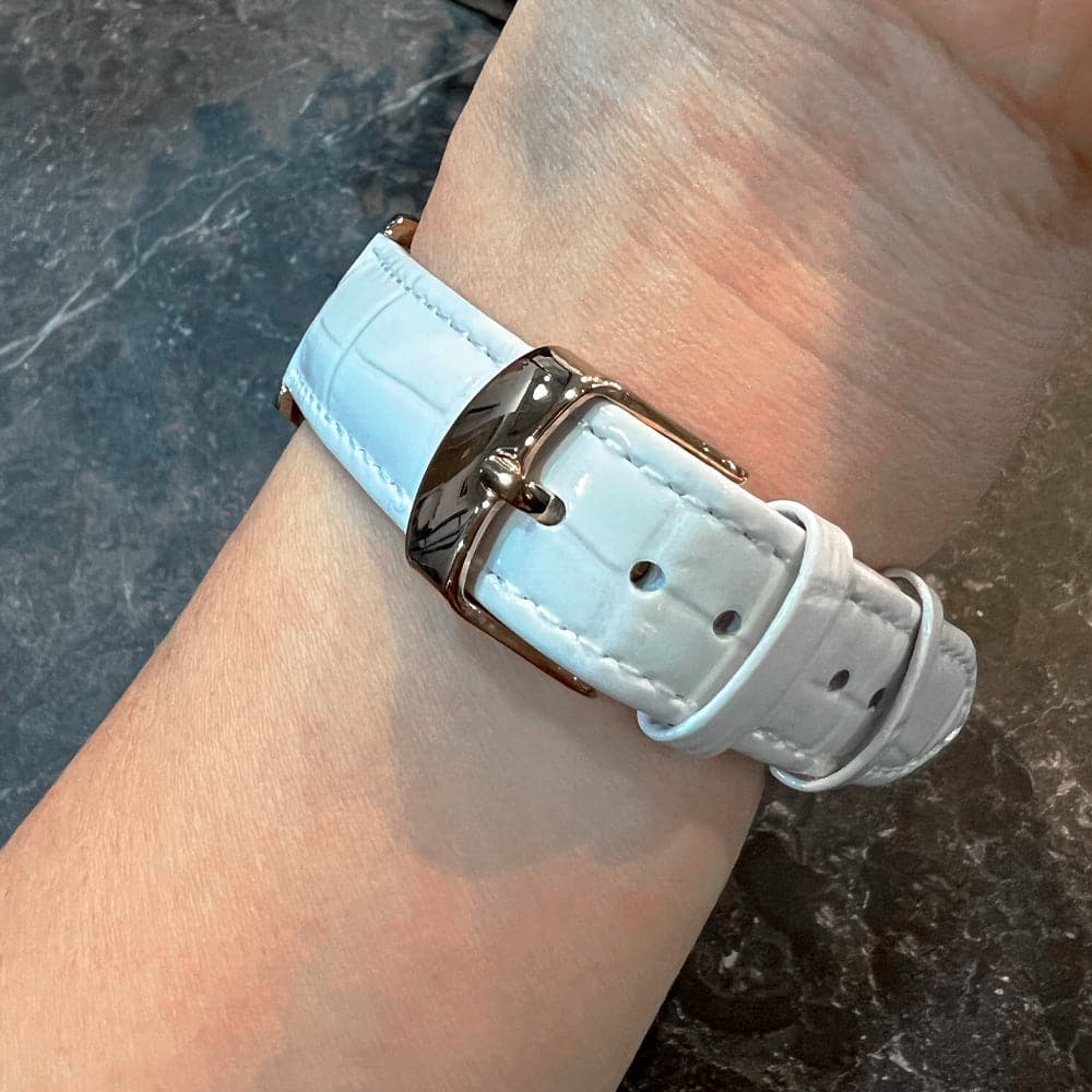 Aries Gold White Genuine Leather Strap Women's Watch L 5045 RGW W - Elegant Fashion Accessory for Everyday Wear & Special Occasions