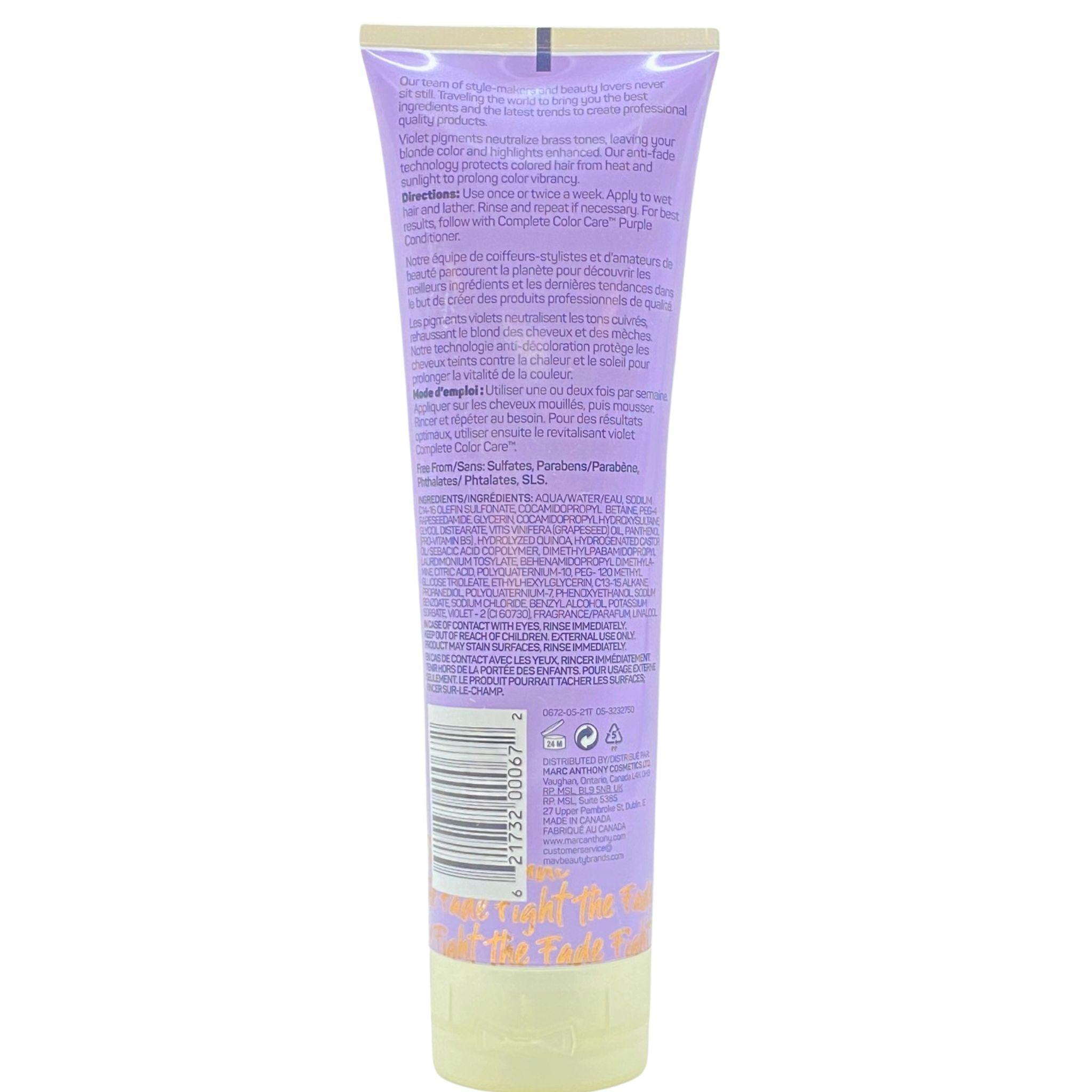 Marc Anthony Complete Color Care Purple Shampoo for Blonde Hair - 8oz (50 Pack) - Tones Brassiness & Enhances Shine - Perfect for Salons & At-Home Blonde Maintenance