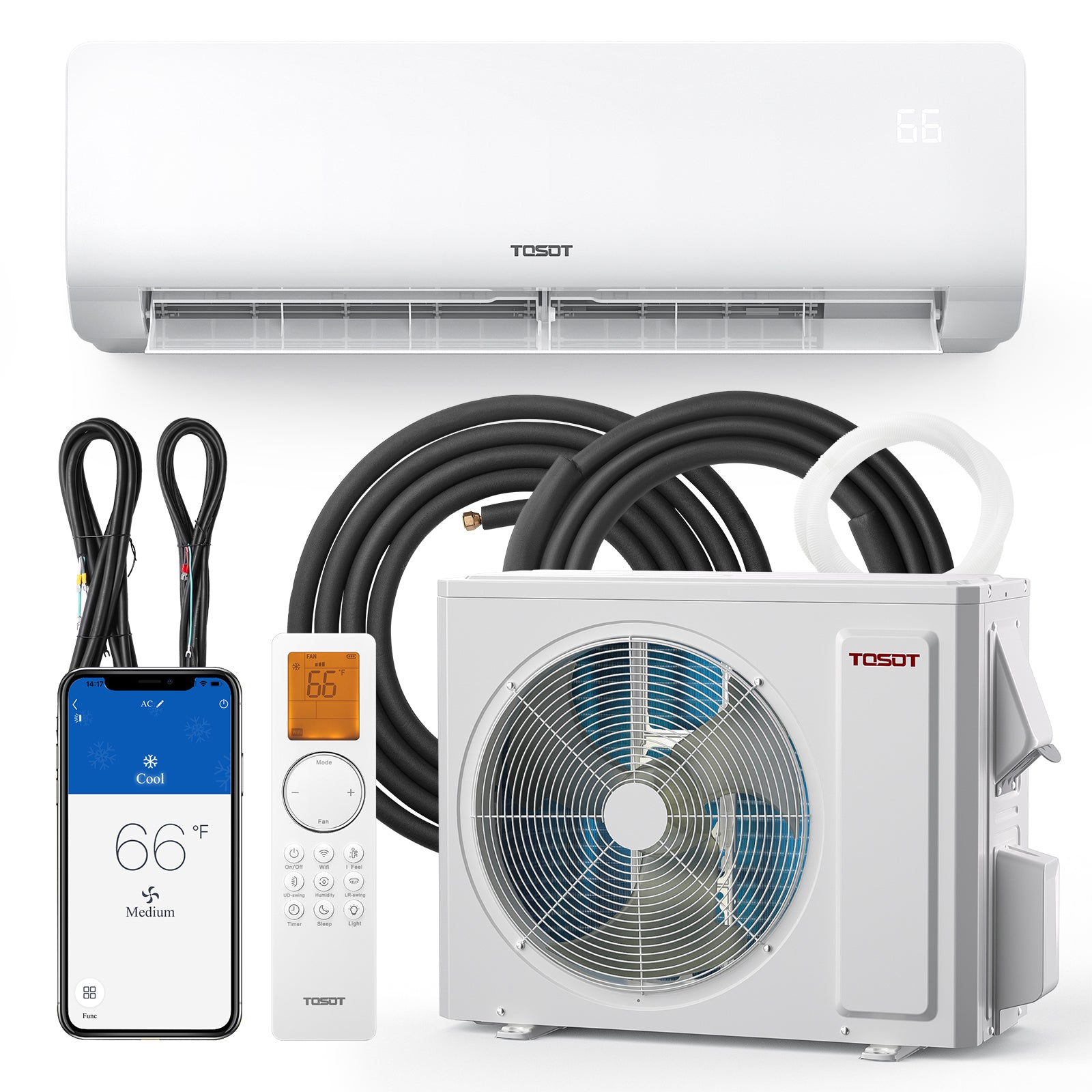 12,000 BTU Mini Split Heat Pump Air Conditioner 230V - Energy Efficient Cooling & Heating System for Home, Office, or Garage