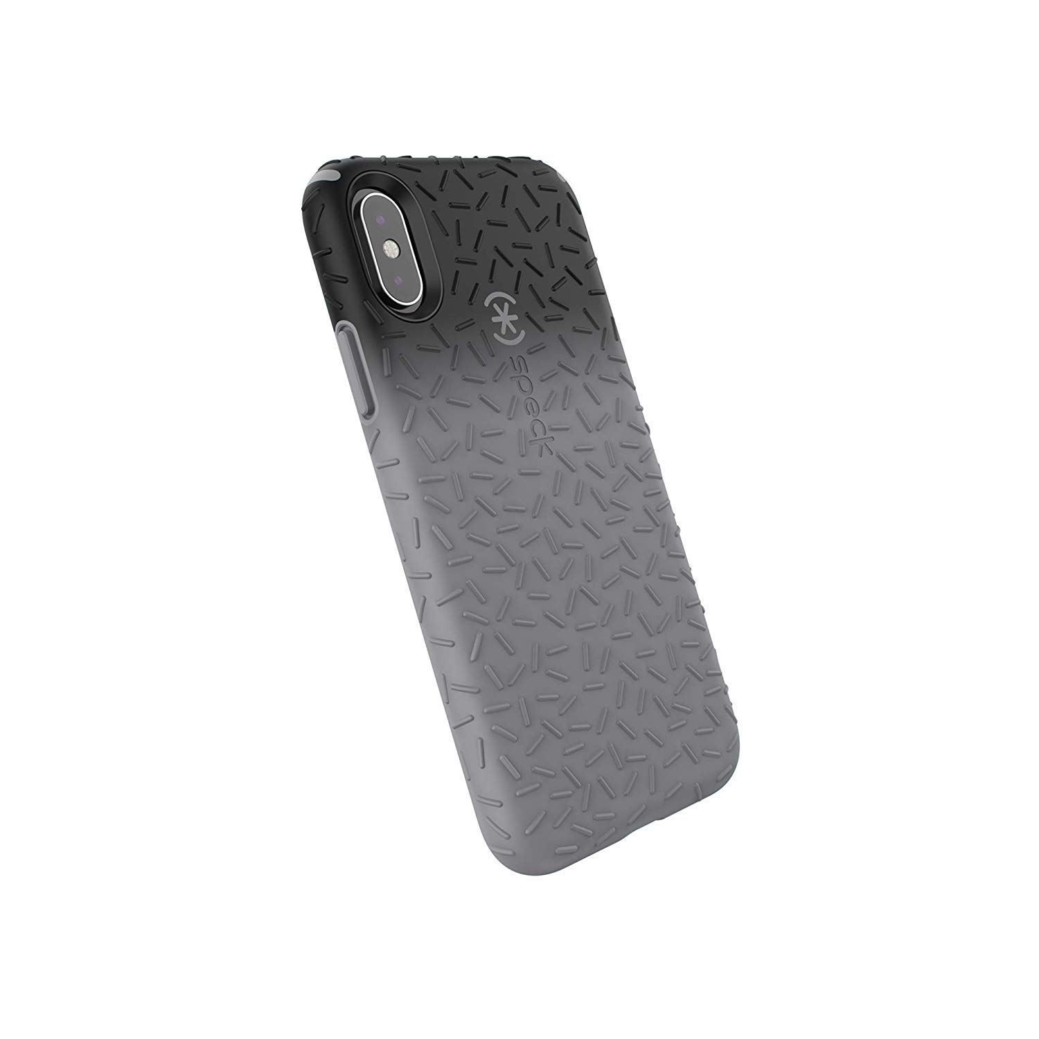 Speck CandyShell Fit iPhone XS/X Case - Black Ombre Gunmetal Protective Cover | Slim Shockproof Design for Everyday Use & Outdoor Activities