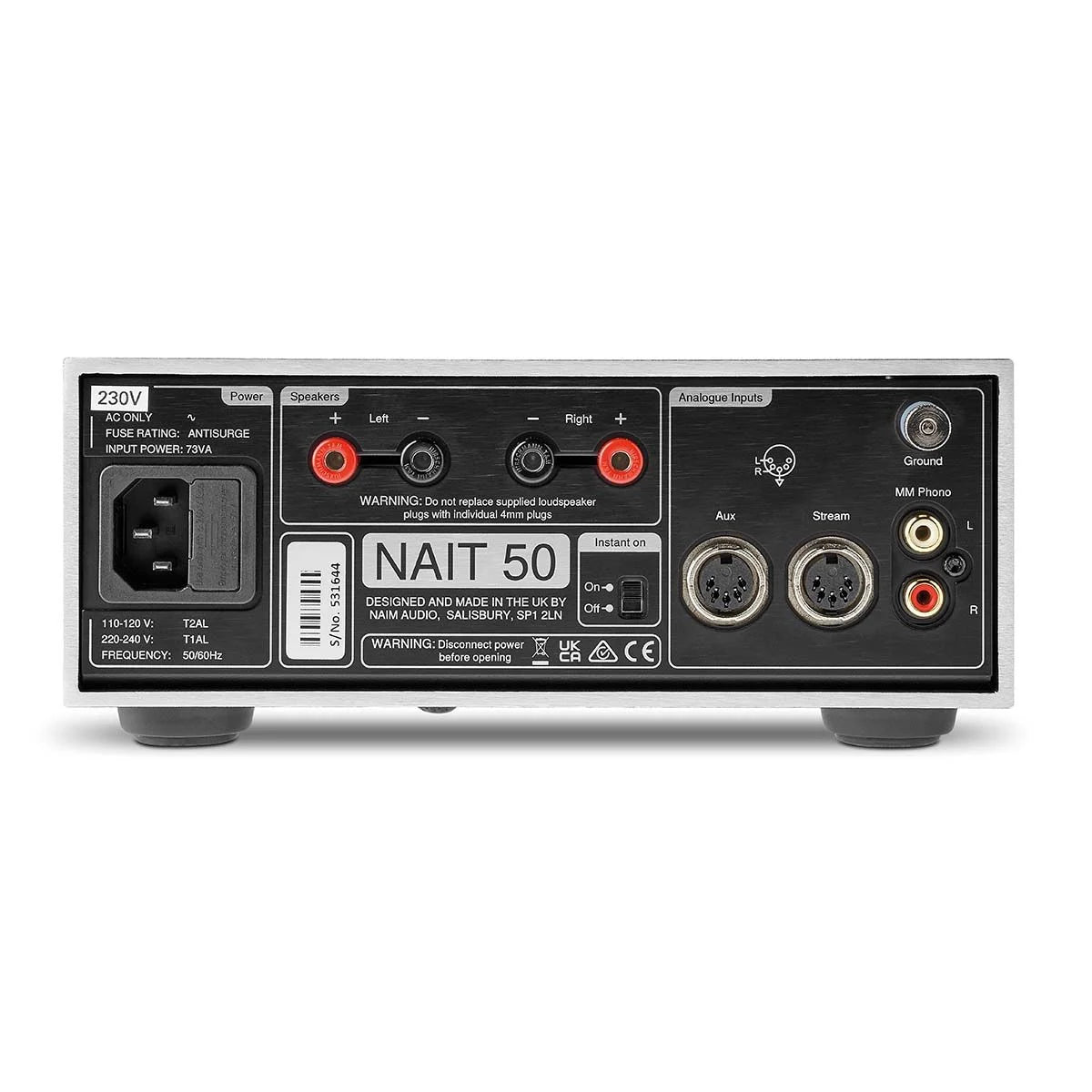 Naim Audio Nait 50 Limited Edition Integrated Stereo Amplifier - Premium Hi-Fi Audio System for Home Theater & Music Listening