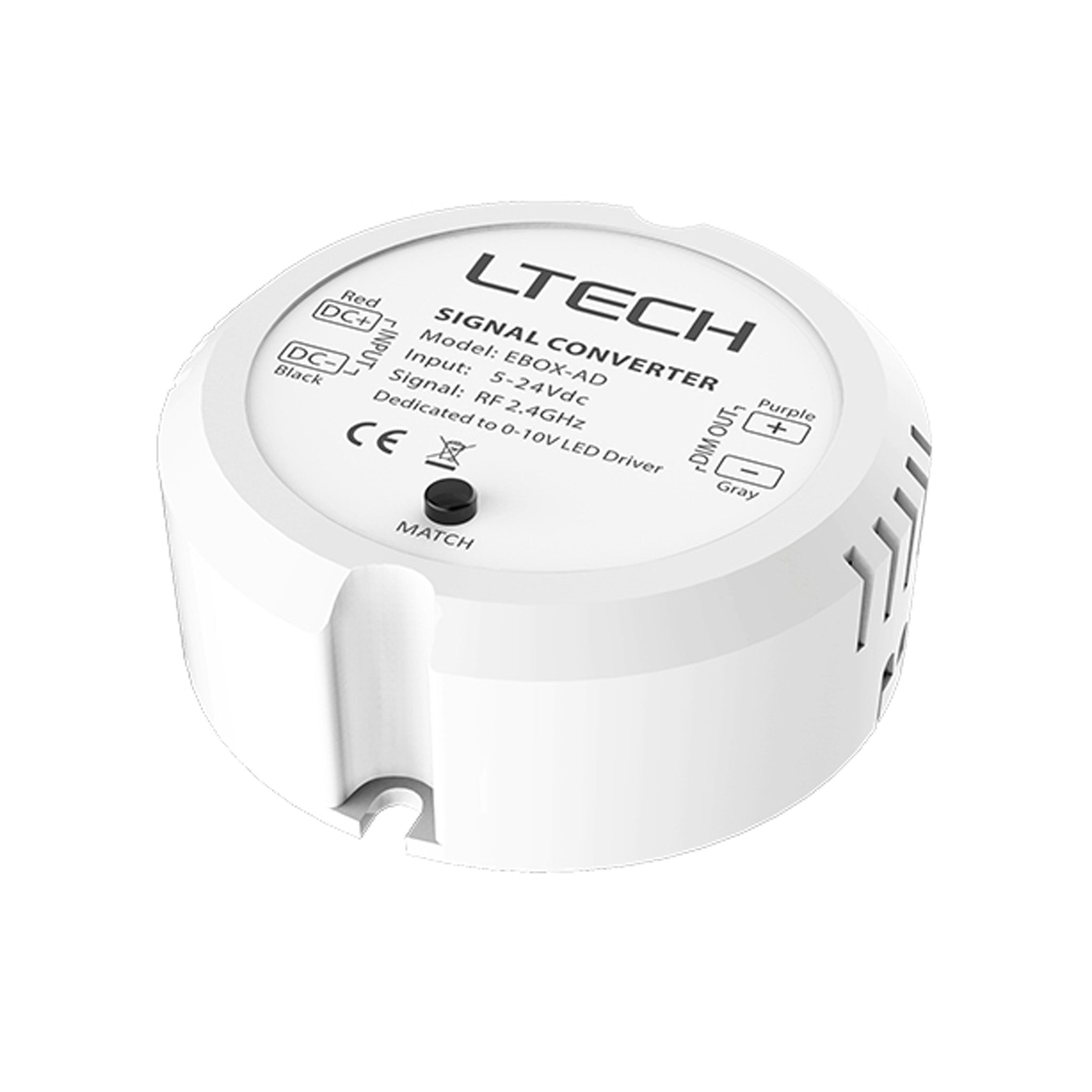 Ltech EBOX AD LBUS Wireless Module 0-10V Dimmer - Smart Lighting Control for Home & Commercial Automation