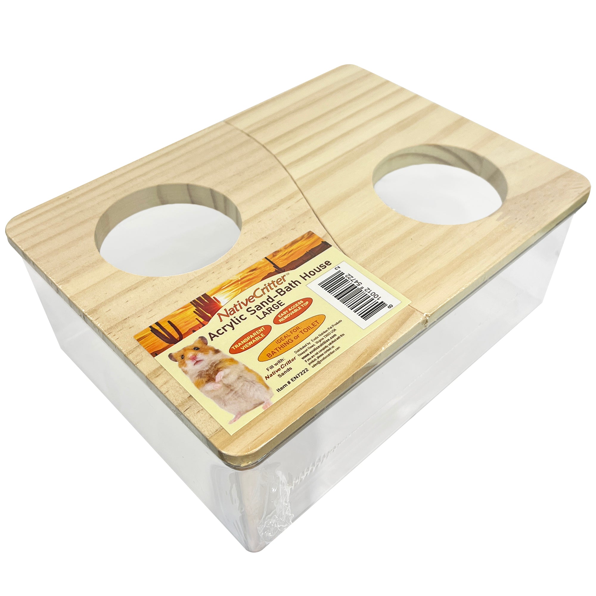 Premium Acrylic Sand Bath for Reptiles & Small Pets - Transparent Habitat for Bearded Dragons, Geckos & Snakes - Ideal for Basking, Digging & Natural Behavior Stimulation