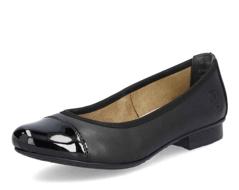 Rieker Women's Comfortable Slip-On Shoes 51998 Black - Perfect for Casual Wear, Office & Travel