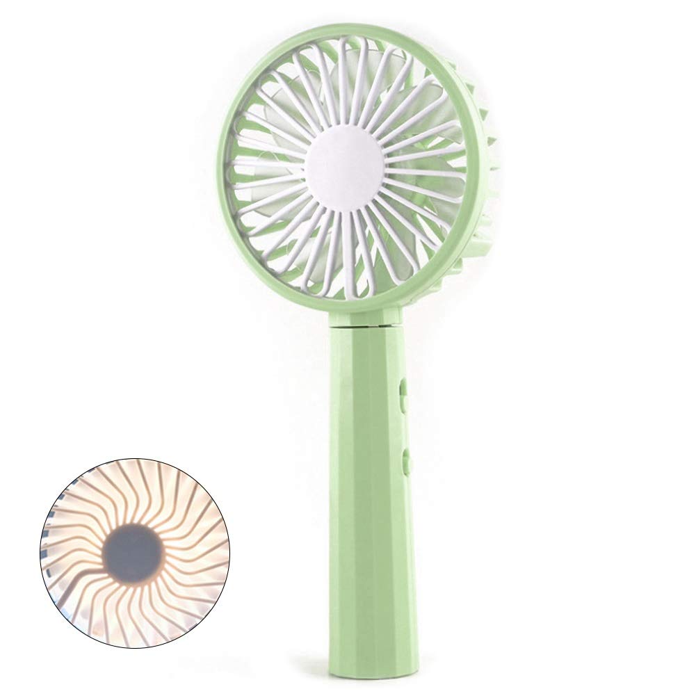 MileHouse Portable USB Desk Fan with LED Light - 2 Speed Adjustable Cooling Fan for Home, Office & Travel | Perfect for Summer, Camping & Outdoor Activities