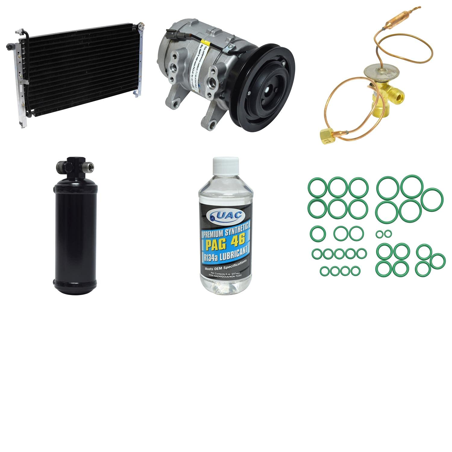 New A/C Compressor & Component Kit for Pickup Trucks - High Performance Replacement Parts for Chevy, Ford, Dodge - Perfect for Summer Cooling & Auto AC Repair