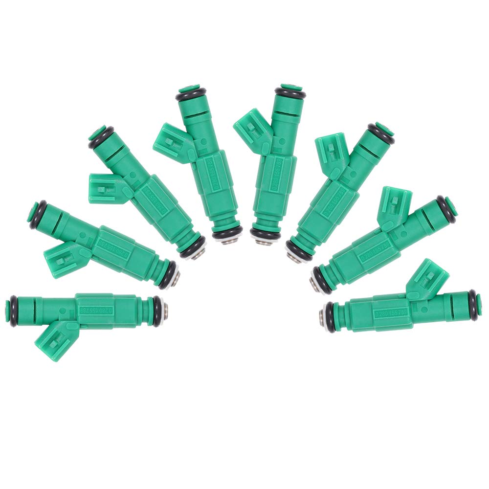8 PCS Fuel Injectors 0280155789 Compatible with Buick Allure Century LaCrosse Regal, Chevy Impala Monte Carlo Venture, Pontiac Grand Prix Montana Trans Sport - 4 Hole Design for Improved Engine Performance & Fuel Efficiency
