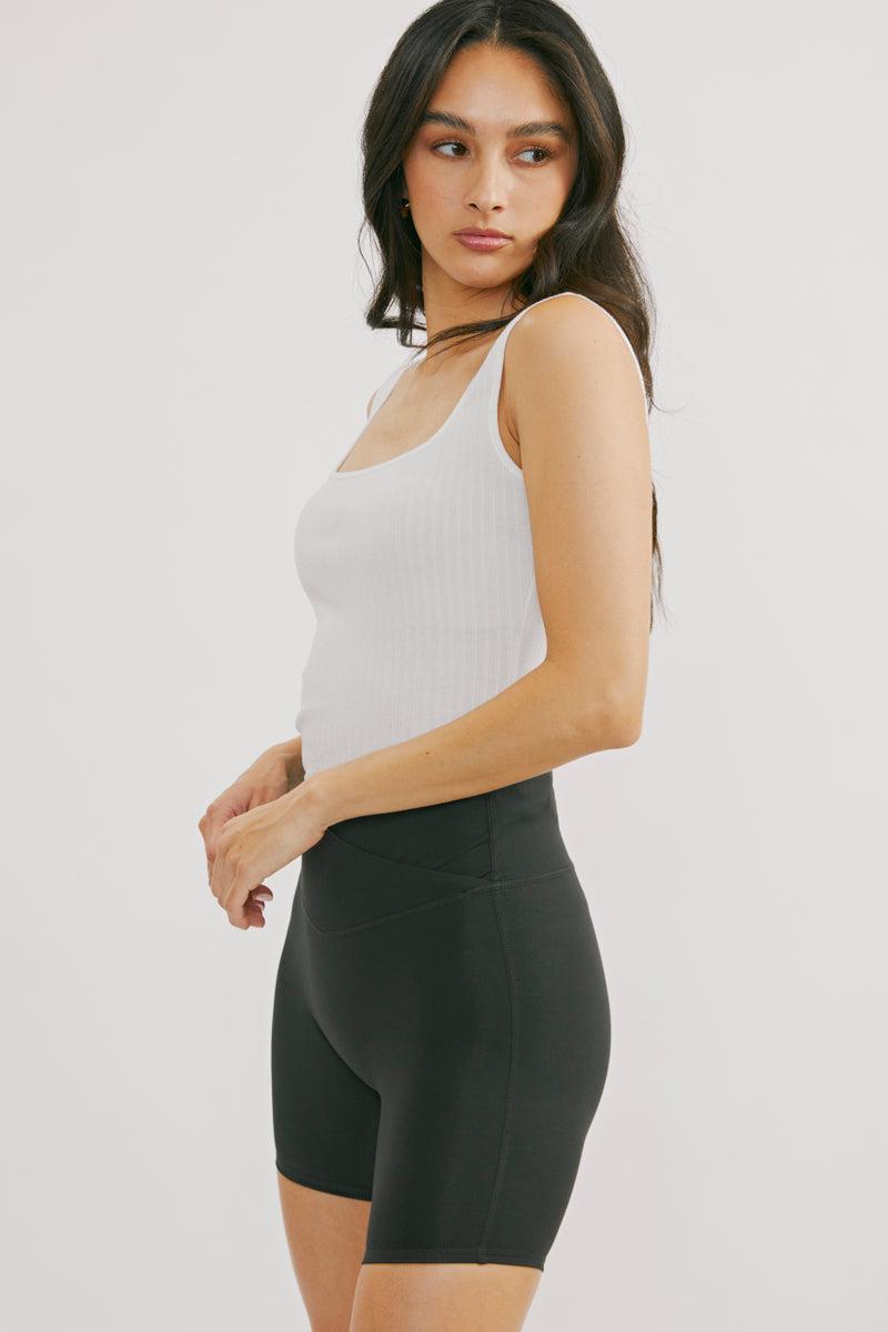 Neptune Mid Rise Active Shorts for Women - High Waist Yoga Running Workout Shorts with Pockets - Perfect for Gym, Jogging, and Lounge Wear
