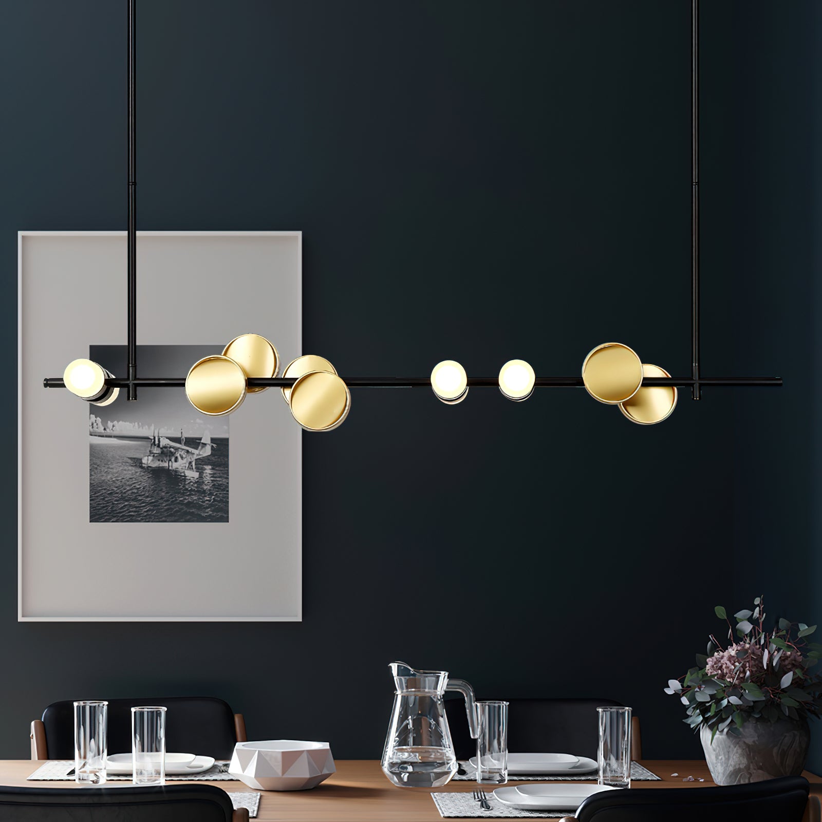 Modern Cilon Disc Pendant Light - Sleek Minimalist Ceiling Fixture for Dining Room, Kitchen Island & Living Room Decor - Energy Efficient LED Hanging Light for Home & Office