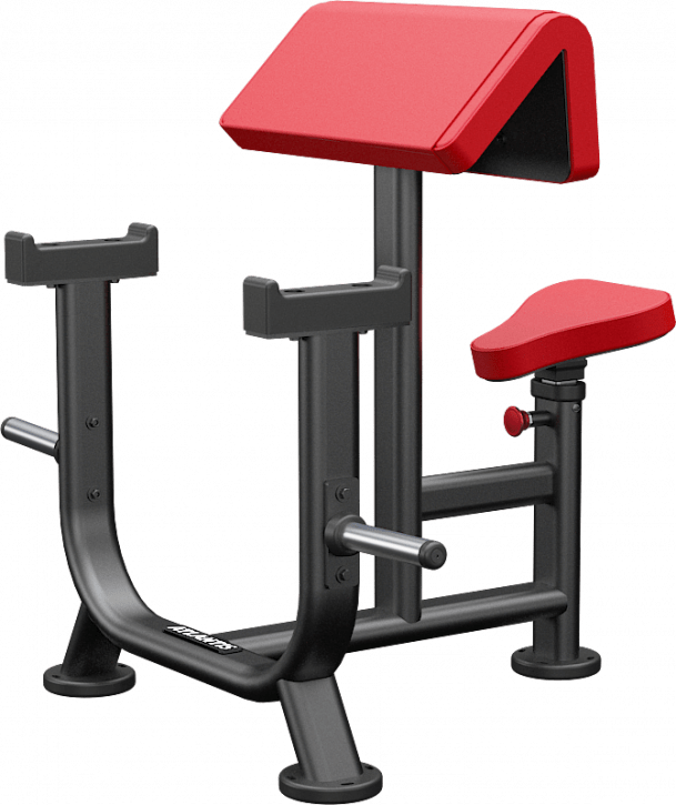 ATLANTIS Seated Preacher Curl Bench for Biceps Workout - Home Gym Equipment for Strength Training & Muscle Building