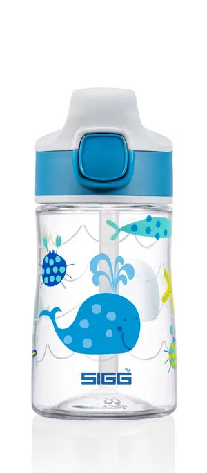 SIGG Miracle Kids 0.35L (12oz) Insulated Water Bottle - Ocean Friend Design | BPA-Free, Leak-Proof Stainless Steel Bottle for School, Sports & Outdoor Activities
