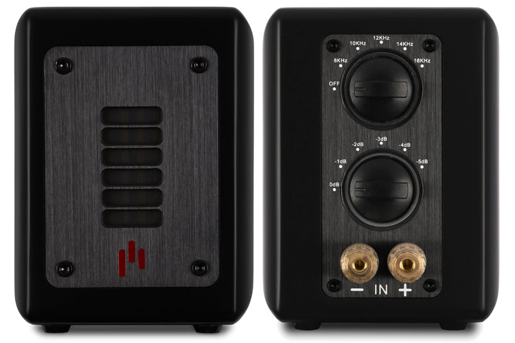 Aperion Planar Magnetic Ribbon Super Tweeter Speakers - High-Fidelity Audio Pair in Matte Black for Home Theater & Studio Monitoring