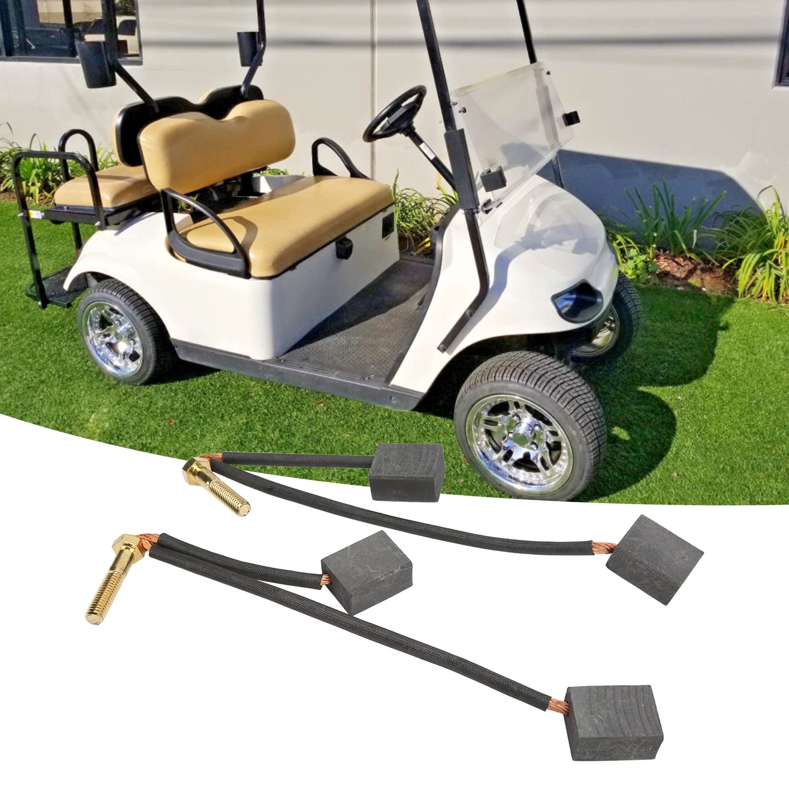 Aramox Car Motor Brush Kit - Replacement for EZGO Electric TXT 640 835 (1997-2009) | 102187101 Motor Brush Assembly | Perfect for Golf Cart Maintenance & Repair