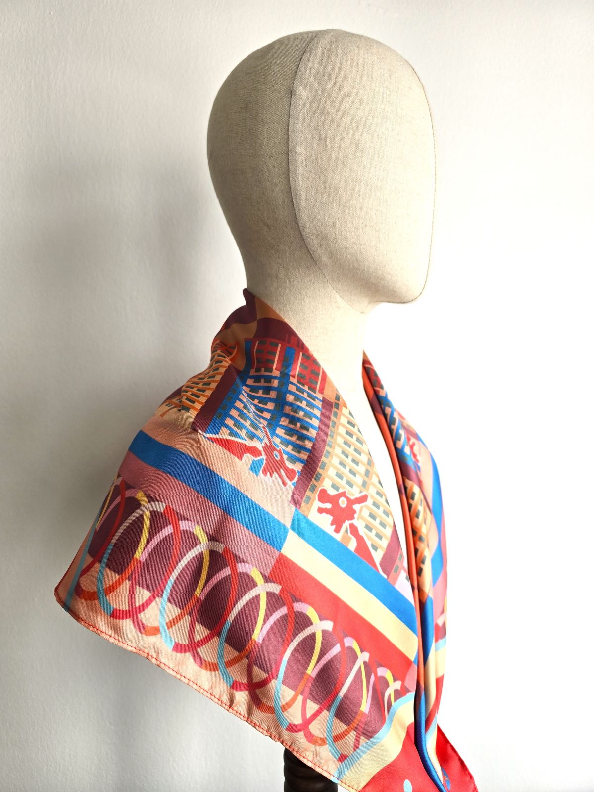 Elegant Playground Memories Silk Scarf - Soft & Lightweight Fashion Accessory for Women - Perfect for Office, Travel & Special Occasions