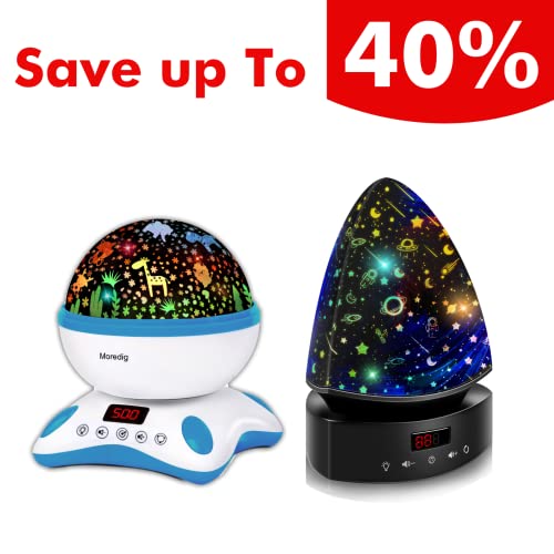 Kids Night Light Projector - 360 Degree Rotating Star Projector for Bedroom, Nursery & Kids Room (2 Pack) | Creates Soothing Nighttime Ambiance for Sleep & Relaxation