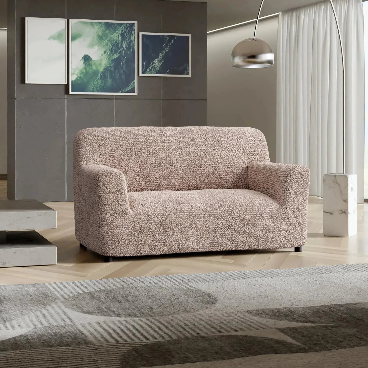 2 Seater Loveseat Slipcover - Soft Microfiber Fabric - Perfect for Living Room, Bedroom & Home Decor