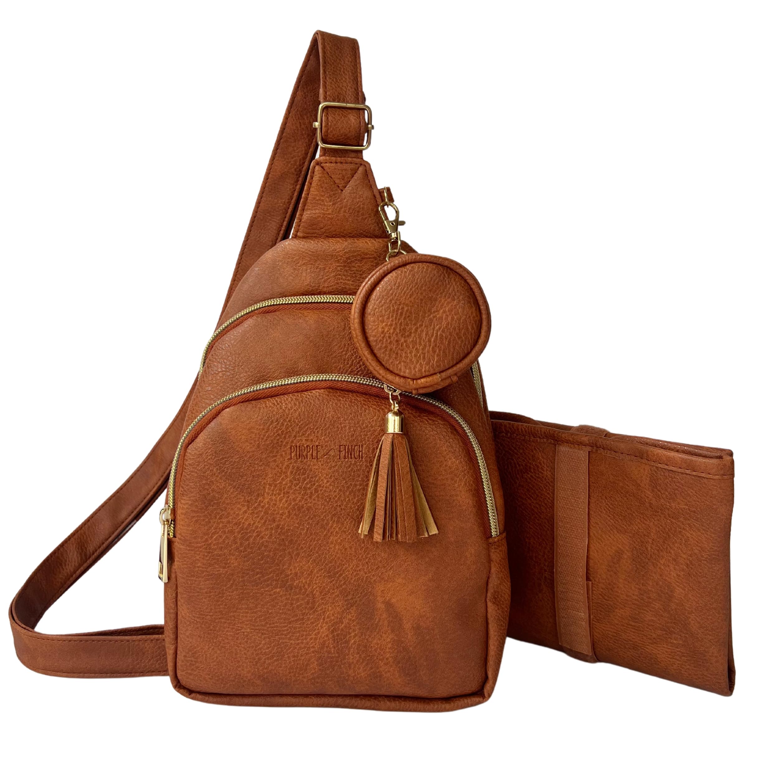 Mini Sling Crossbody Diaper Bag Backpack - Waterproof & Lightweight Baby Essentials Organizer for Moms | Perfect for Travel, Shopping & Daily Outings with Baby