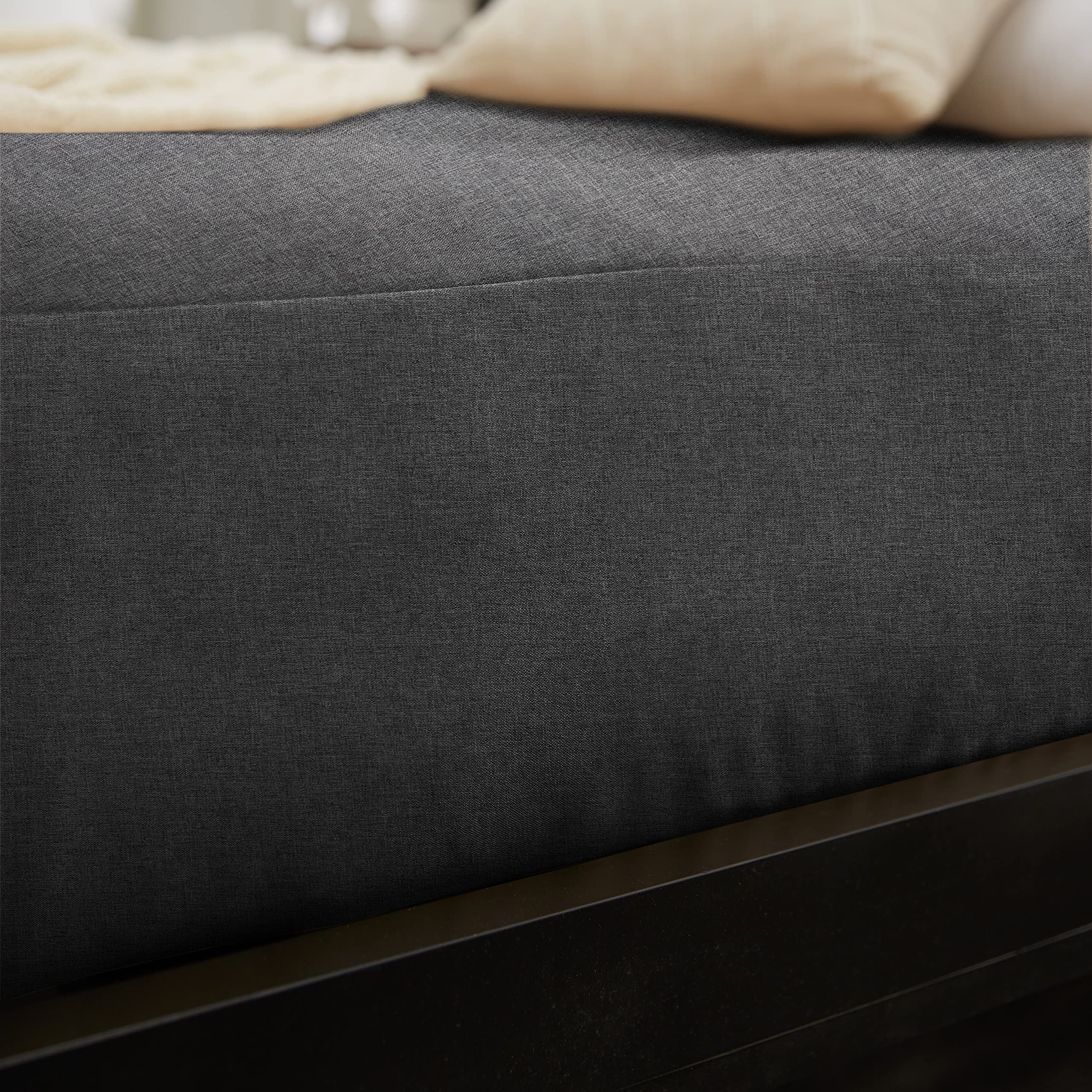 Mozaic Full Size 5-Inch Thick Futon Mattress - Charcoal Grey | Comfortable Sofa Bed Mattress for Guest Rooms, Dorms & Small Spaces