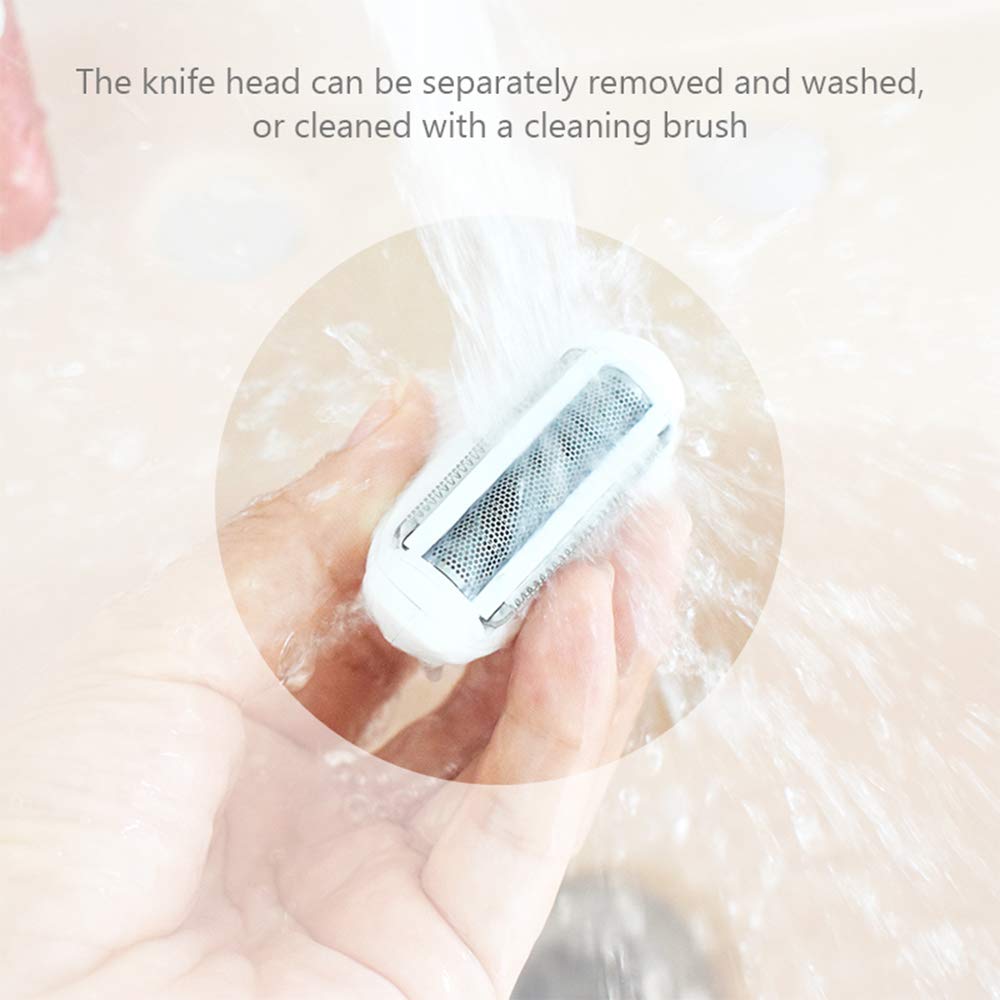 Electric Lady Shaver Bikini Trimmer for Women - Rechargeable Wet & Dry Cordless Painless Hair Removal Razor with LED Display - Perfect for Legs, Underarms & Bikini Line - White