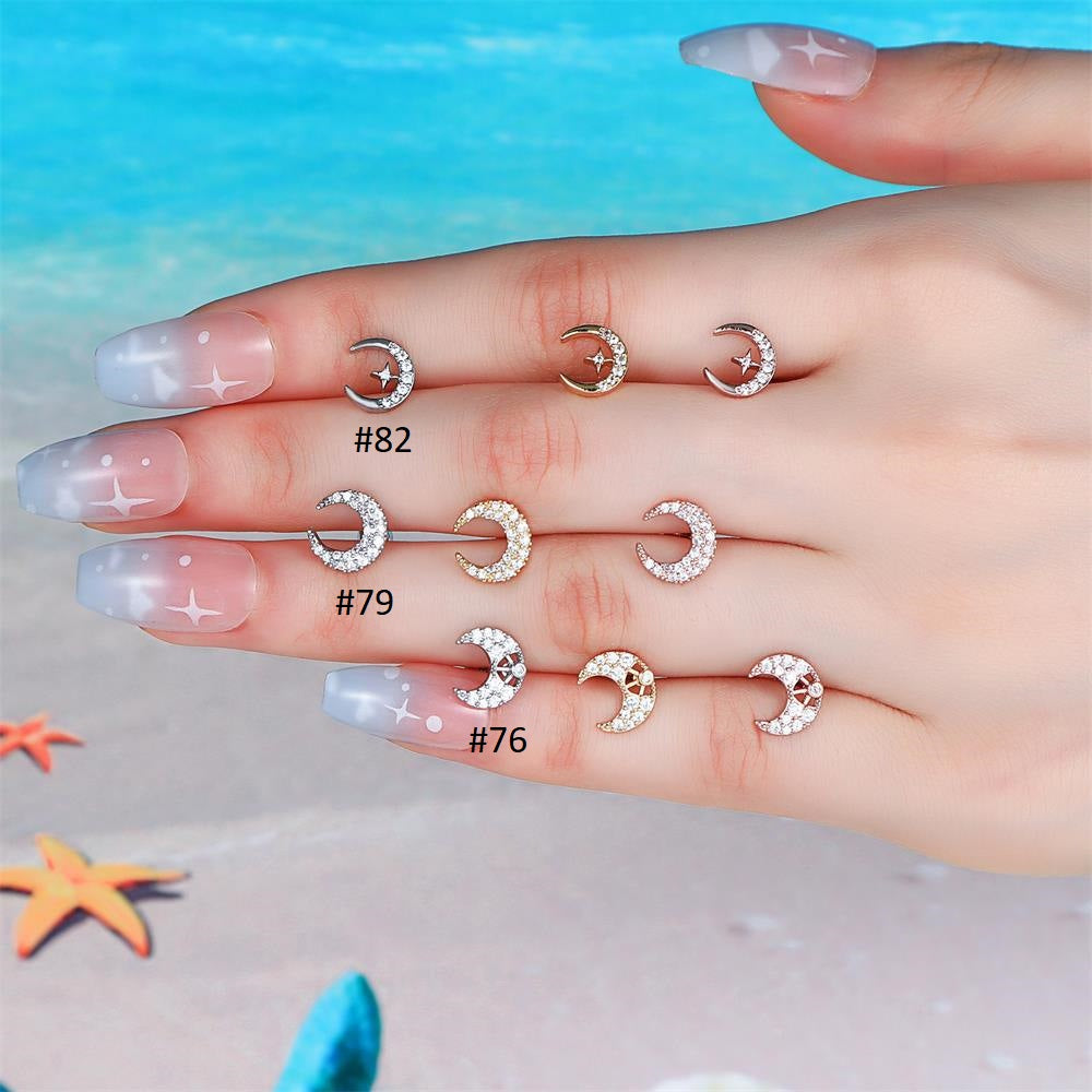 20G Cartilage Moon Star Stud Earrings for Tragus, Daith, Conch Piercing - Hypoallergenic Surgical Steel Body Jewelry | Perfect for Everyday Wear, Parties & Gifts