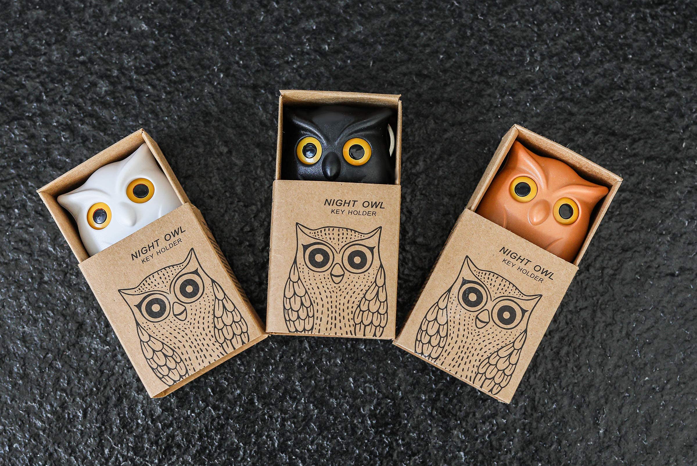 3PCS Cute Magnetic Owl Key Holder - Automatic Open/Close Eyes, Wall Mounted with Self-Adhesive Tape - Perfect for Home, Office & Entryway Organization
