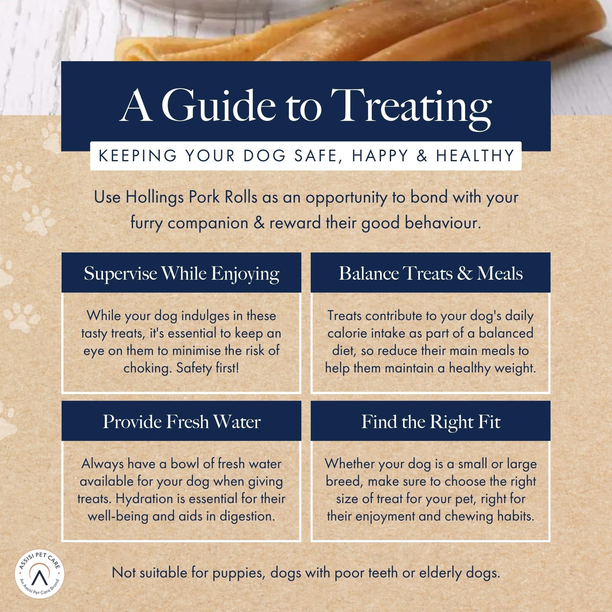 Hollings Pork Rolls 100% Natural Air-Dried Dog Treats - Grain Free, High Protein Long-Lasting Chews for Adult Dogs (30 Count) - Perfect for Training, Rewards & Dental Health