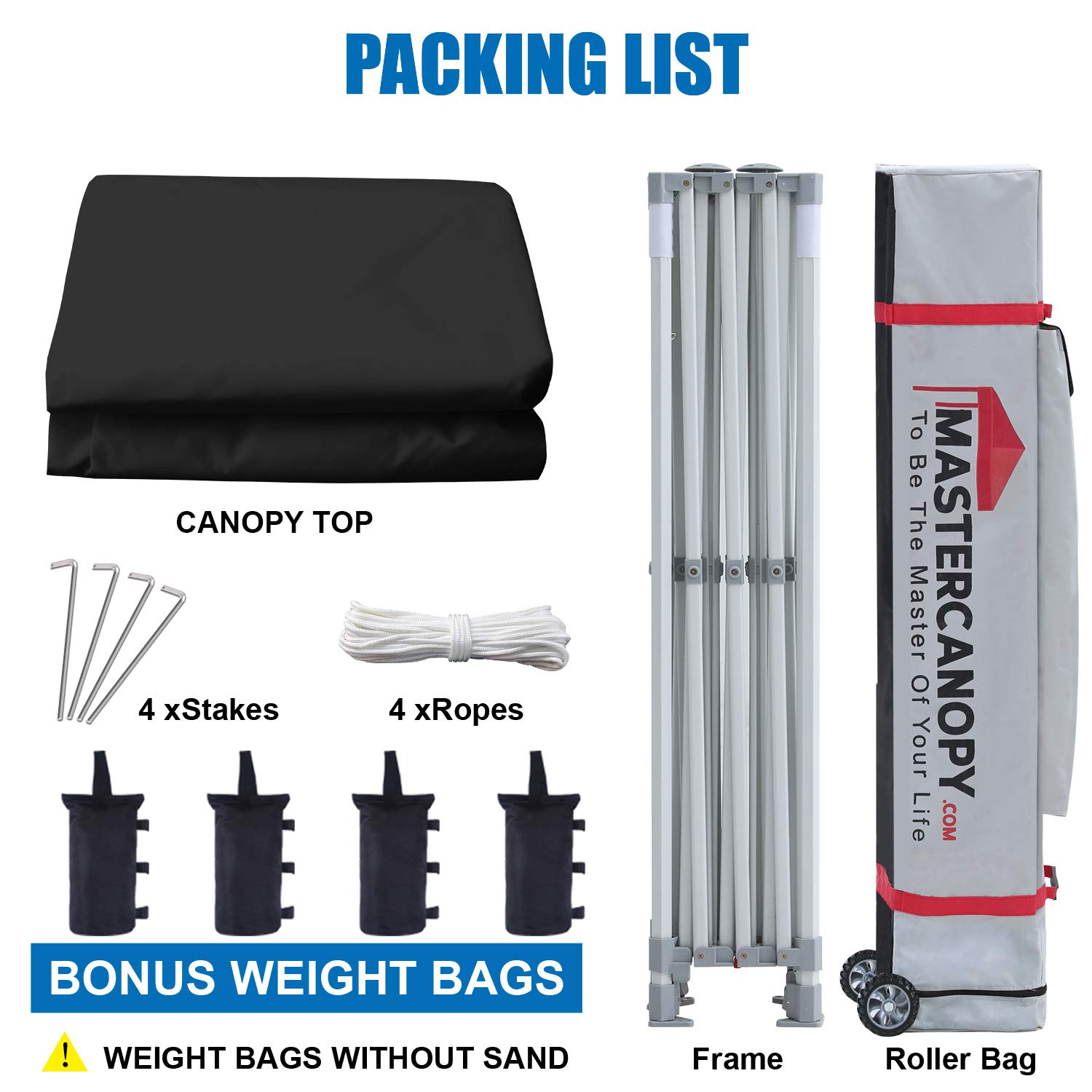 MASTERCANOPY Premium Heavy Duty 10x15 Commercial Pop Up Canopy Tent - Waterproof Instant Shelter for Outdoor Events, Farmers Markets & Backyard Parties (Black)