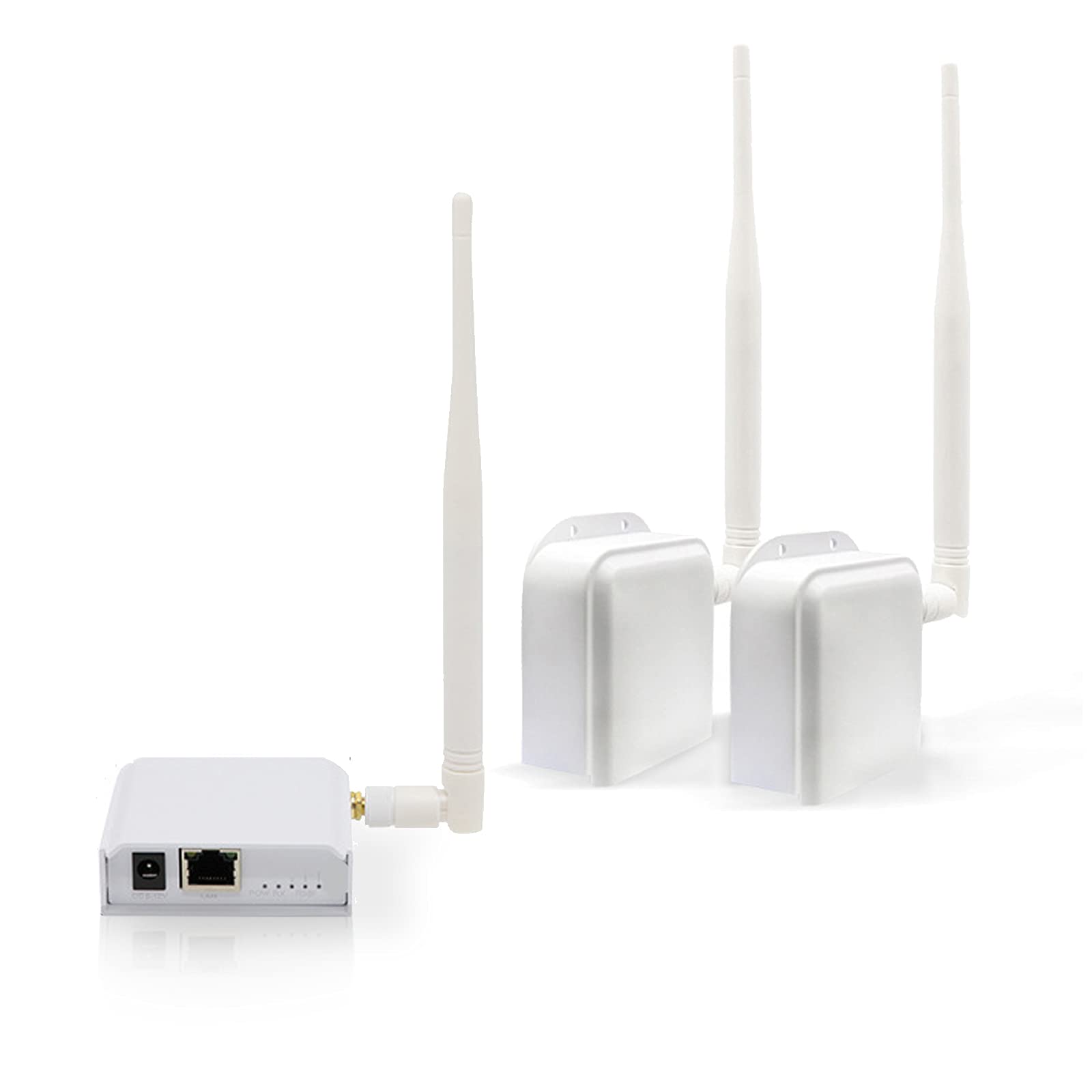 ANJIELO SMART Wireless Bridge - 2.4GHz Long Range Point-to-Point WiFi Extender with 20DBi High-Gain Antenna, 100Mbps Speed, 3000ft Transmission - Ideal for Rural Internet, Farm Connectivity & Remote Surveillance