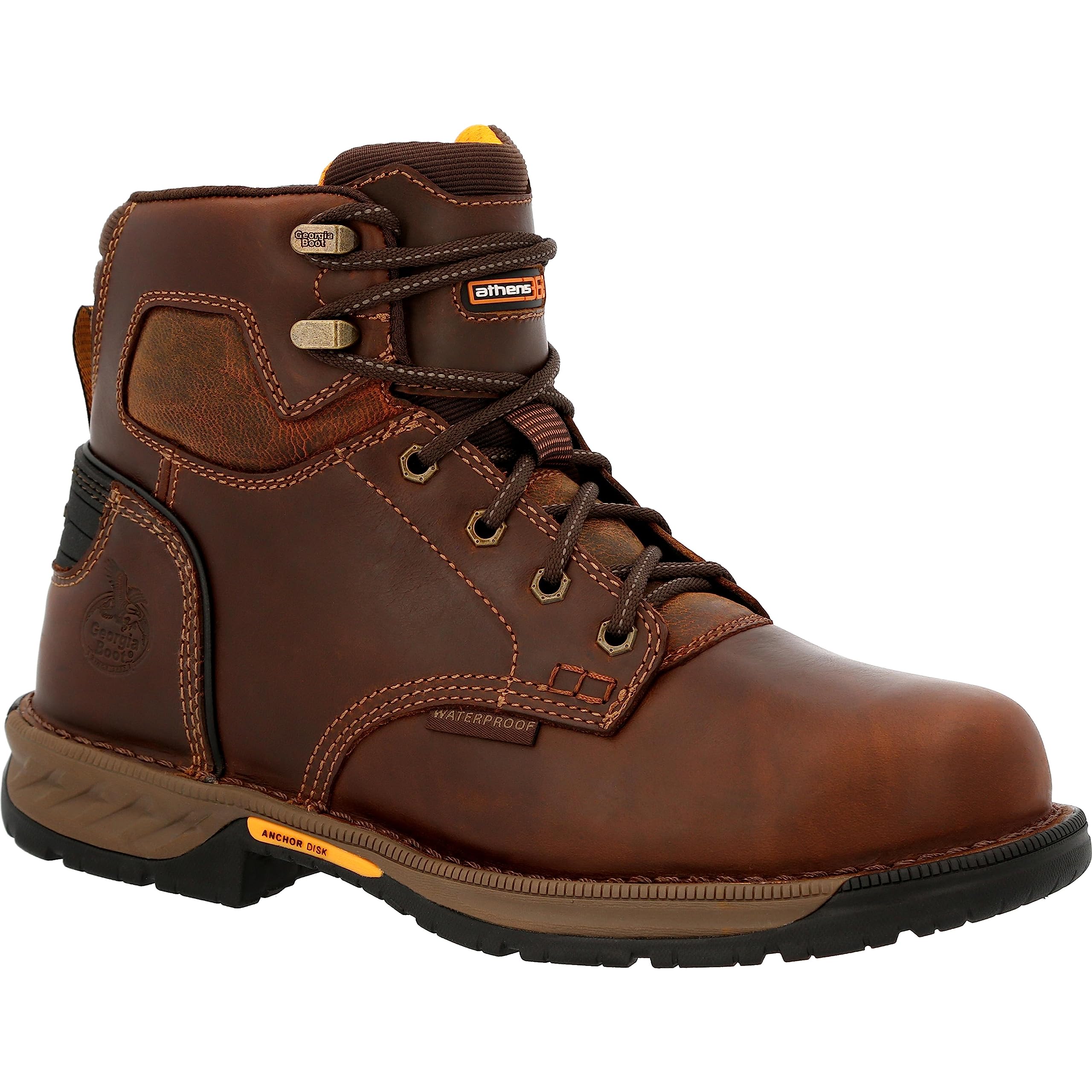 Georgia Boot Men's Athens 360 Industrial Work Boots - Steel Toe, Waterproof & Slip Resistant for Construction, Warehouse & Outdoor Work