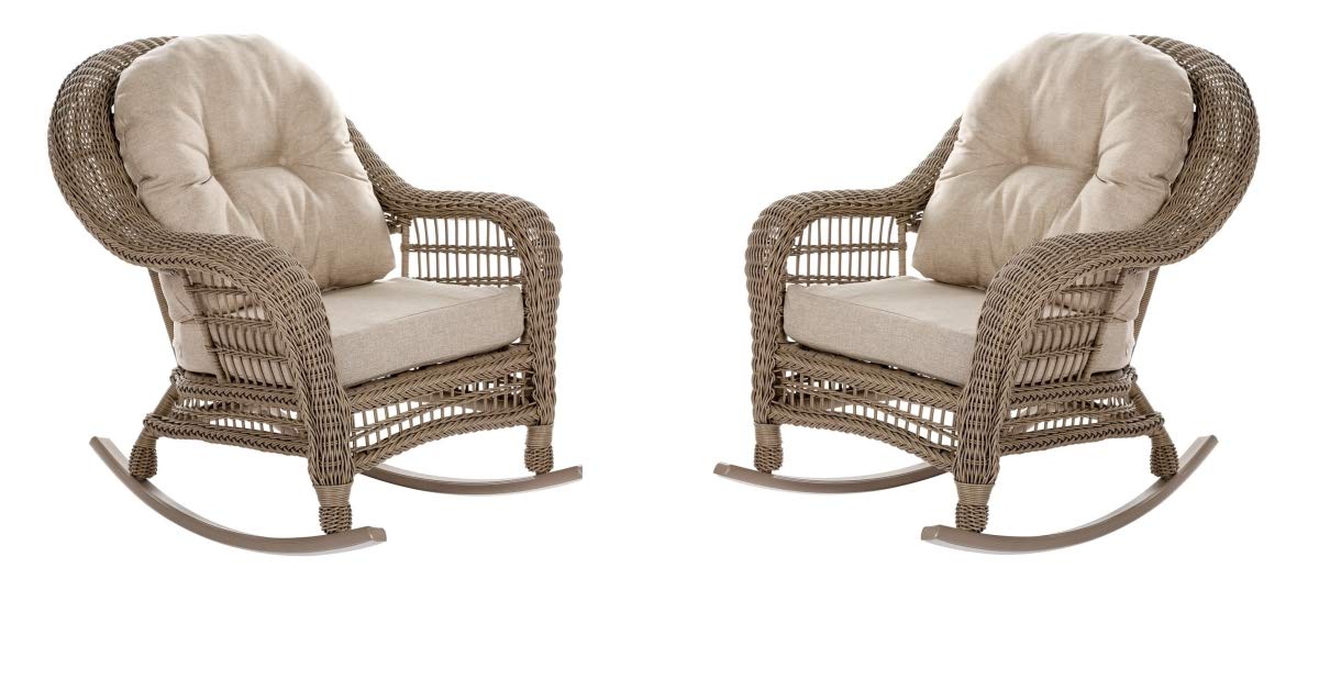 SW1308RC2 Saturn Collection 2-Piece Outdoor Garden Patio Furniture Set in Cappuccino - Perfect for Backyard, Poolside & Conversation Areas