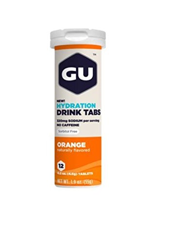GU Energy Labs Brew Electrolyte Energy Drink Tablets - Orange Flavor, 73g | Hydration & Recovery for Athletes | Cycling, Running & Workout Supplement
