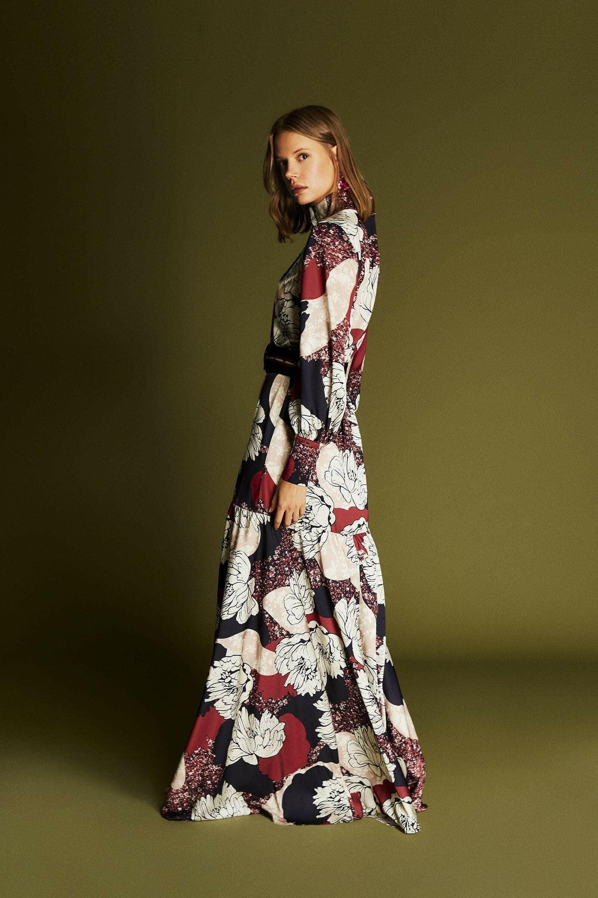 Olivia Women's Maxi Dress with Long Sleeves - Elegant Flowy Boho Style for Casual Wear, Parties & Special Occasions