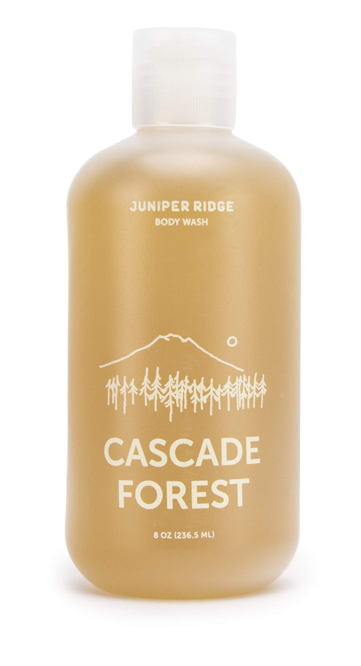 JUNIPER RIDGE Natural Cascade Forest Body Wash - Vegan Castile Soap for Body, Hair & Face | Paraben-Free, Preservative-Free, 8 oz | Perfect for Camping, Travel & Eco-Friendly Home Use