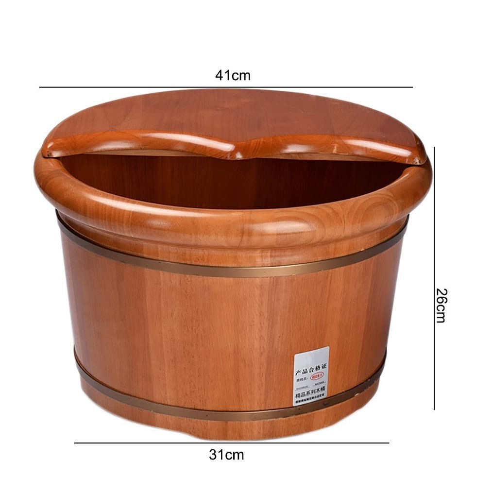 Premium Wooden Foot Spa Bath Tub for Home Use - Relaxing Foot Massage & Sauna Soak - Perfect for Stress Relief, Detox & Pedicure Care