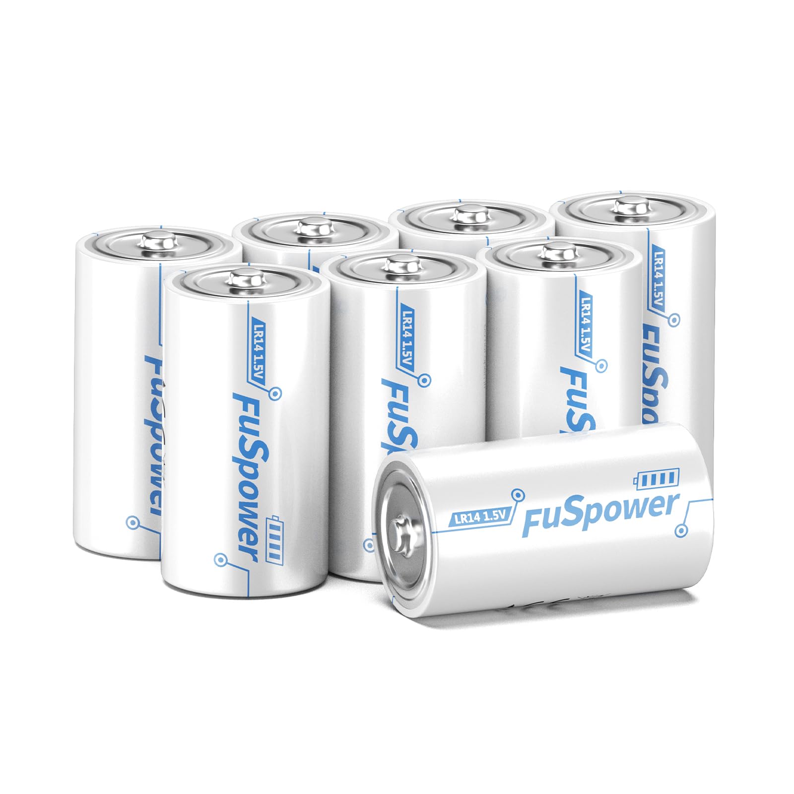 Premium C Batteries 1.5V Alkaline LR14 - 10 Pack with 10-Year Shelf Life | Power for Clocks, Flashlights, Toys, Trash Cans & Emergency Devices | Long-Lasting Performance for Home & Office Use