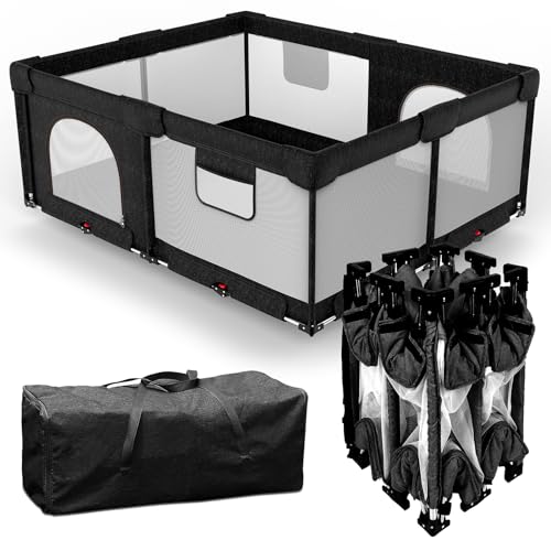 Foldable Playpen Black