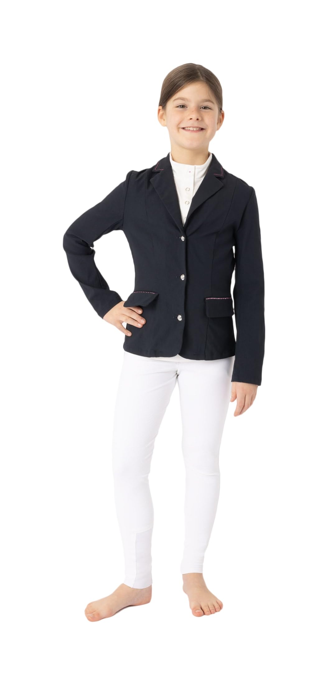 HORZE Zayla Kids Show Jacket - Equestrian Riding Coat for Girls & Boys - Perfect for Horse Shows, Riding Lessons & Outdoor Activities